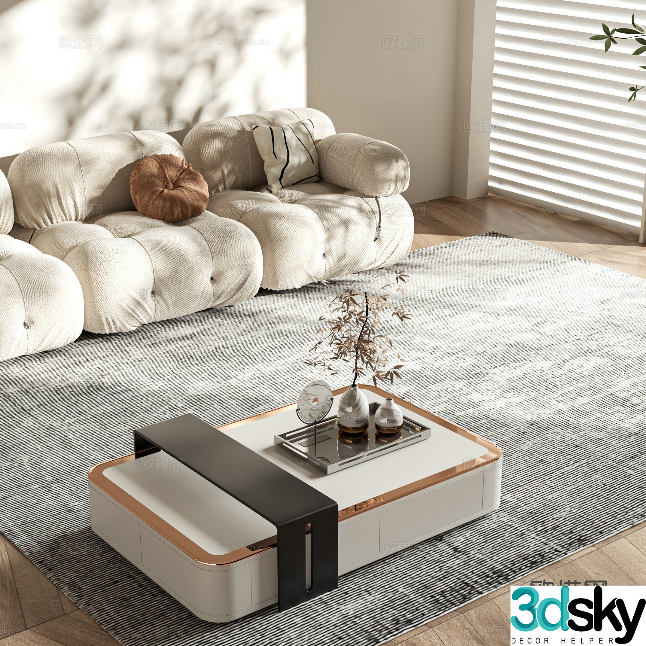 New Chinese style coffee table 3D model