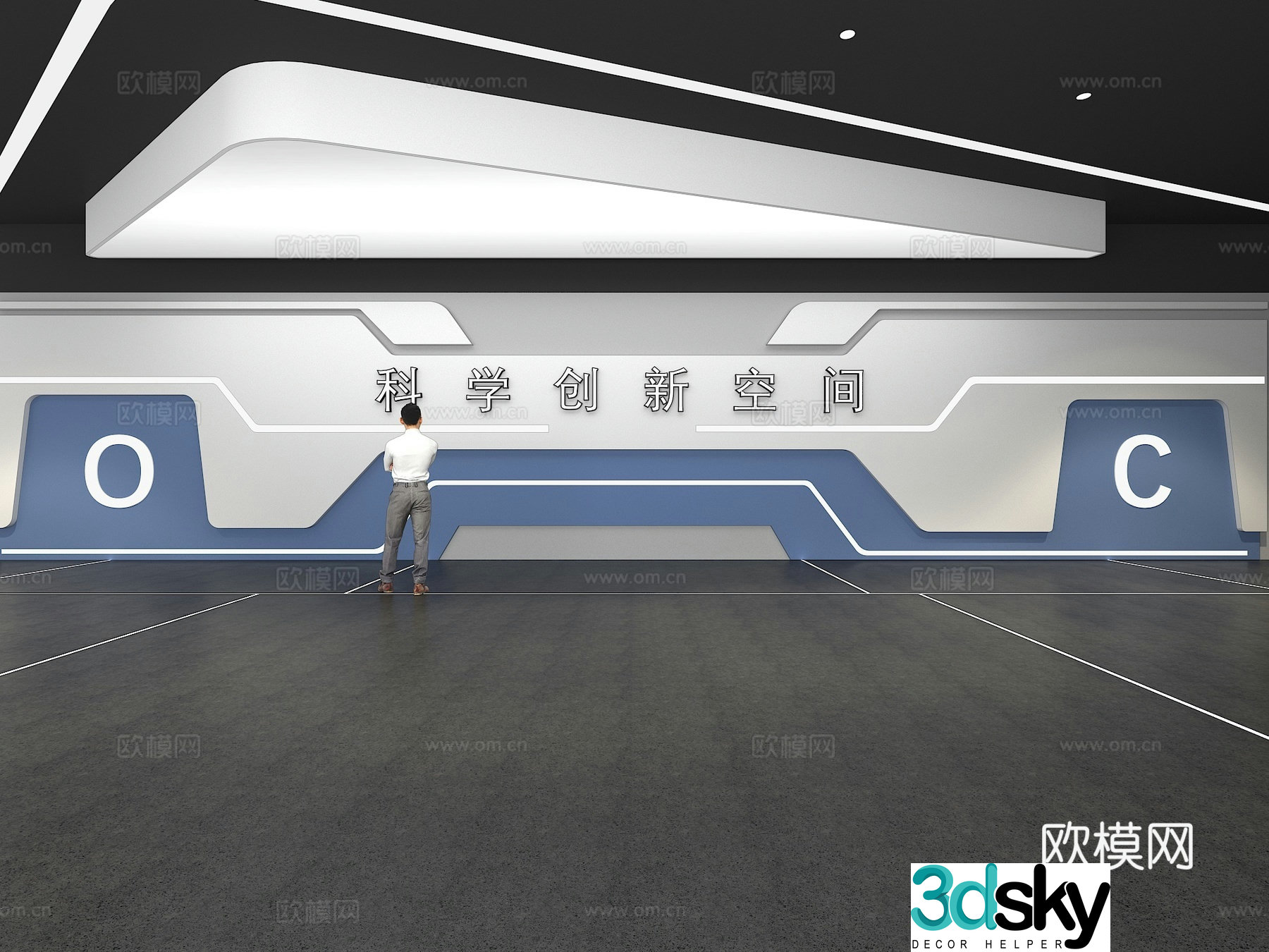 Cultural wall Corporate culture wall Display wall Theme wall Exhibition hall Campus culture Corridor 3D model