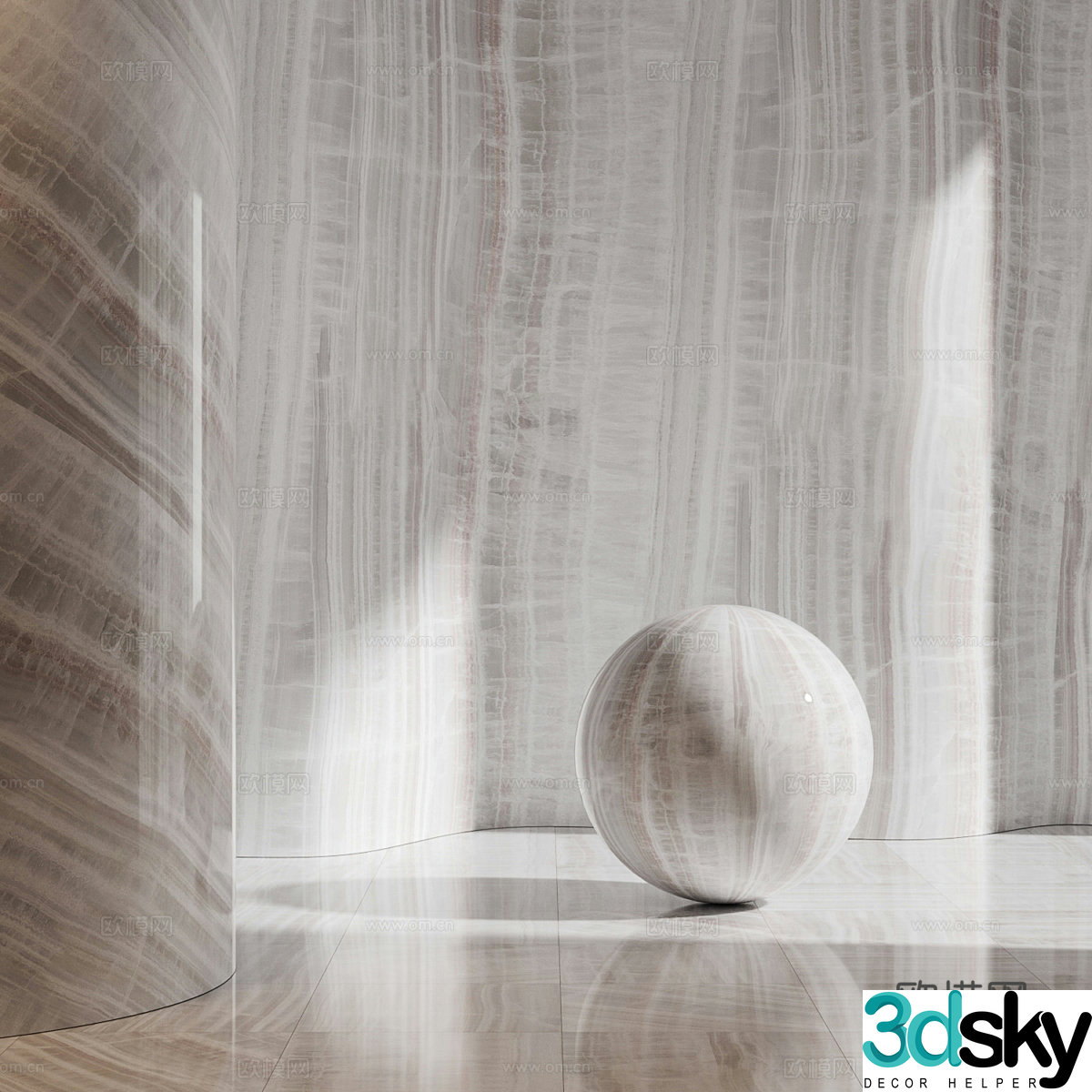 New Chinese-style rock slab marble tiles 3d model