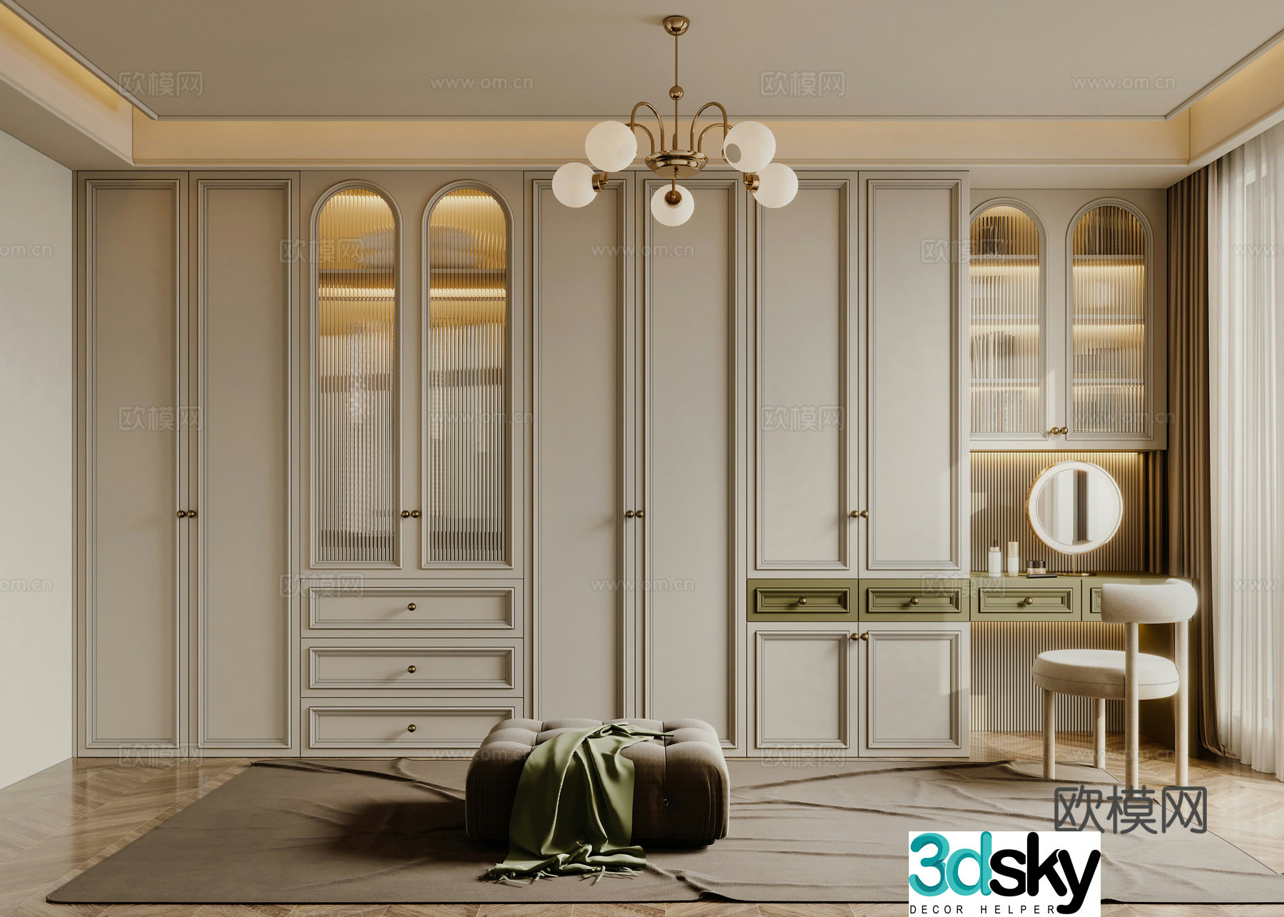 French cloakroom 3d model