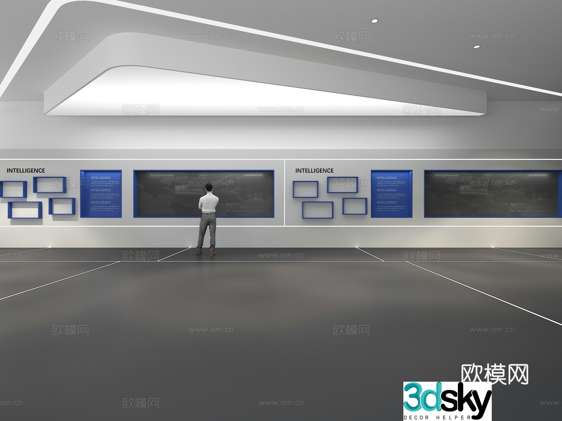 Cultural wall Corporate culture wall Display wall Theme wall Exhibition hall Campus culture Corridor 3D model