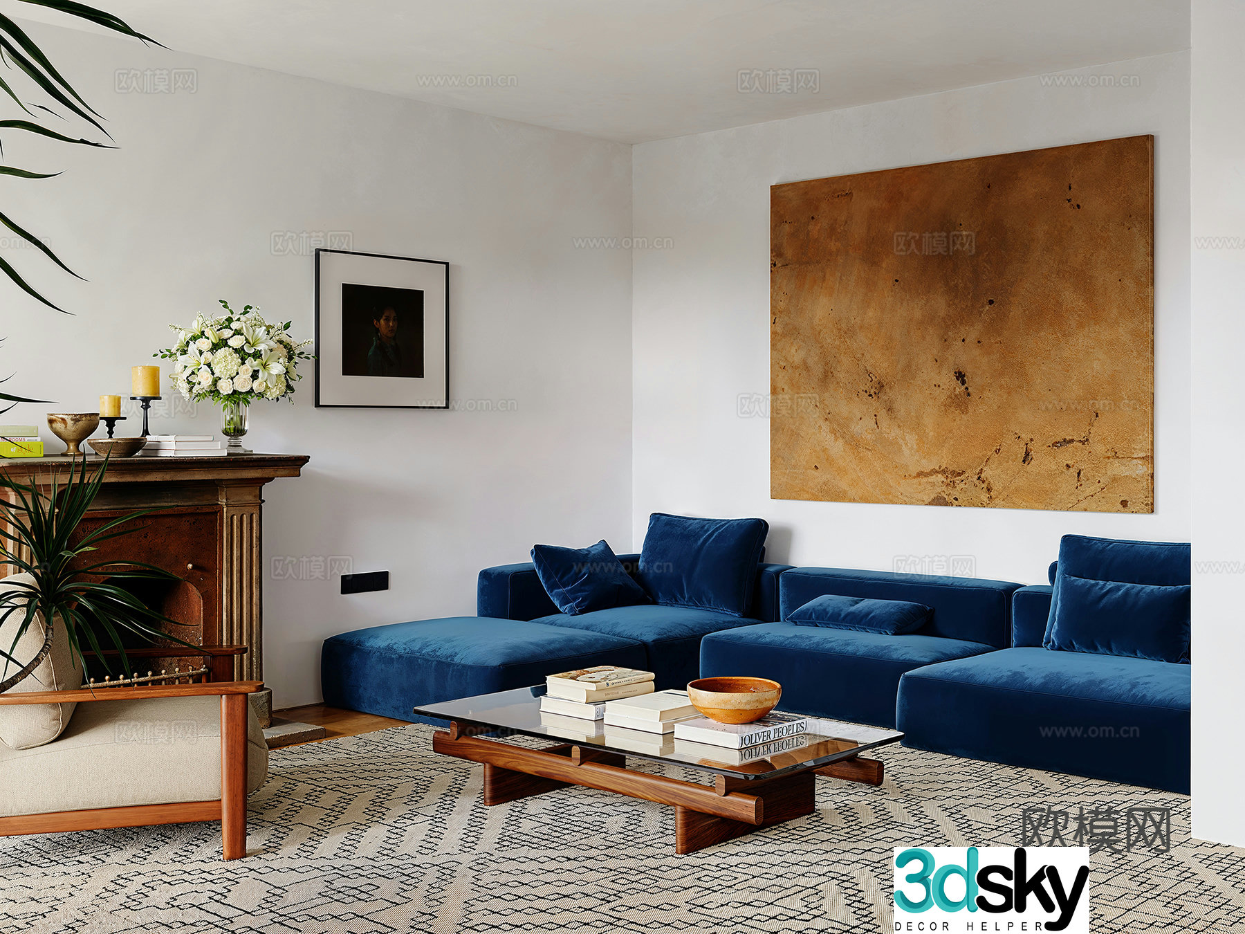 Modern living room 3d model