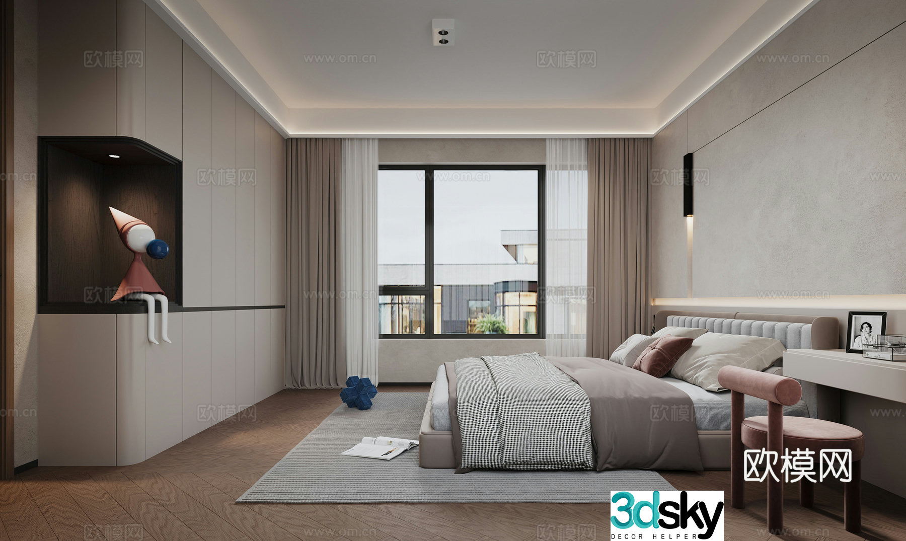 Modern bedroom 3d model