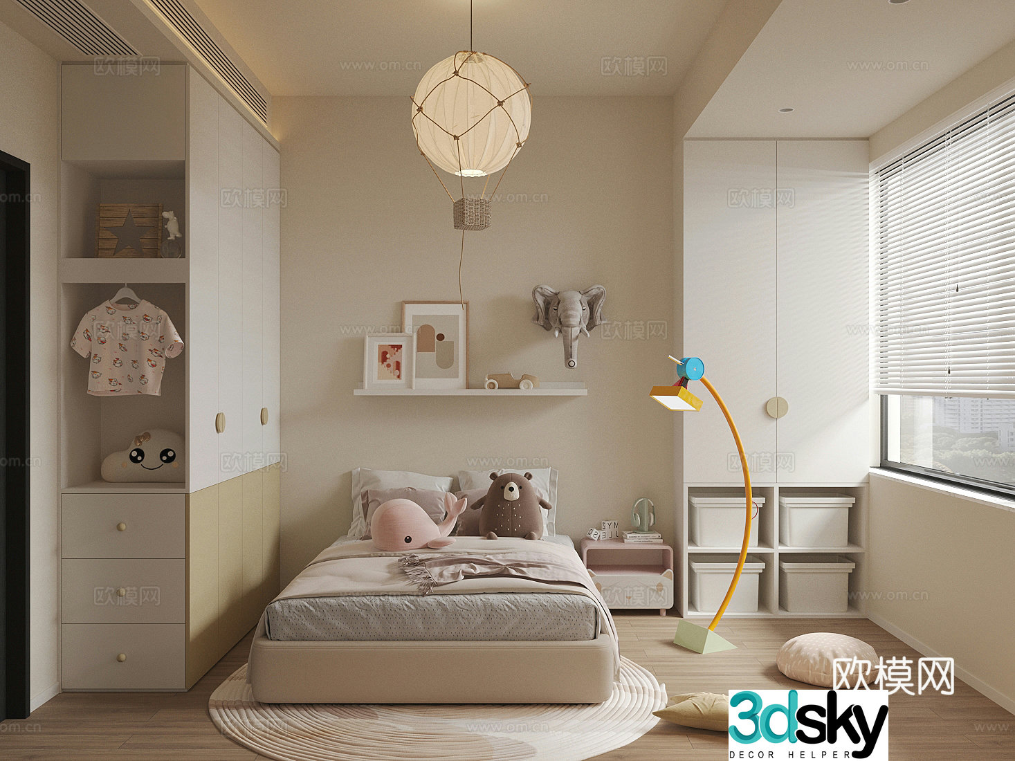 Modern children’s room Children’s bedroom Children’s master bedroom 3D model