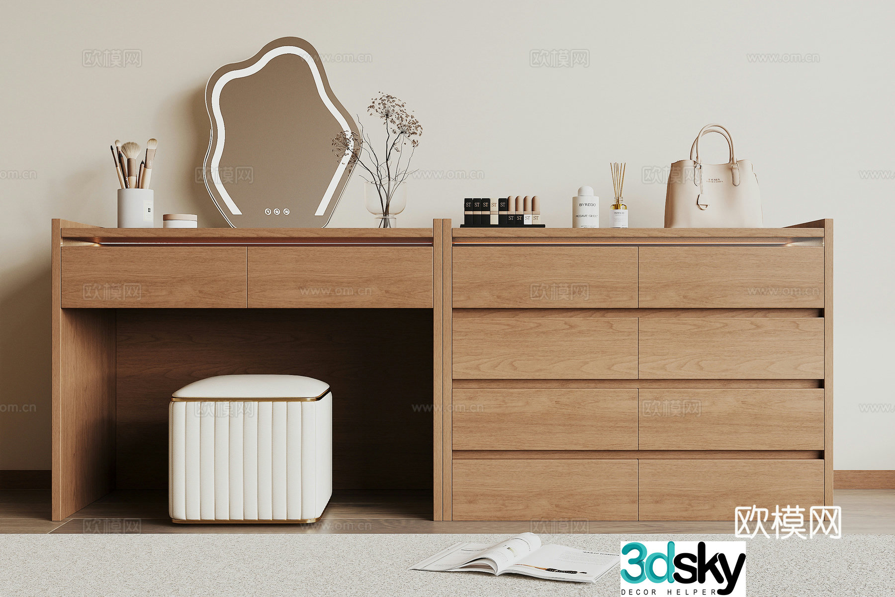 Modern dressing table 3d model