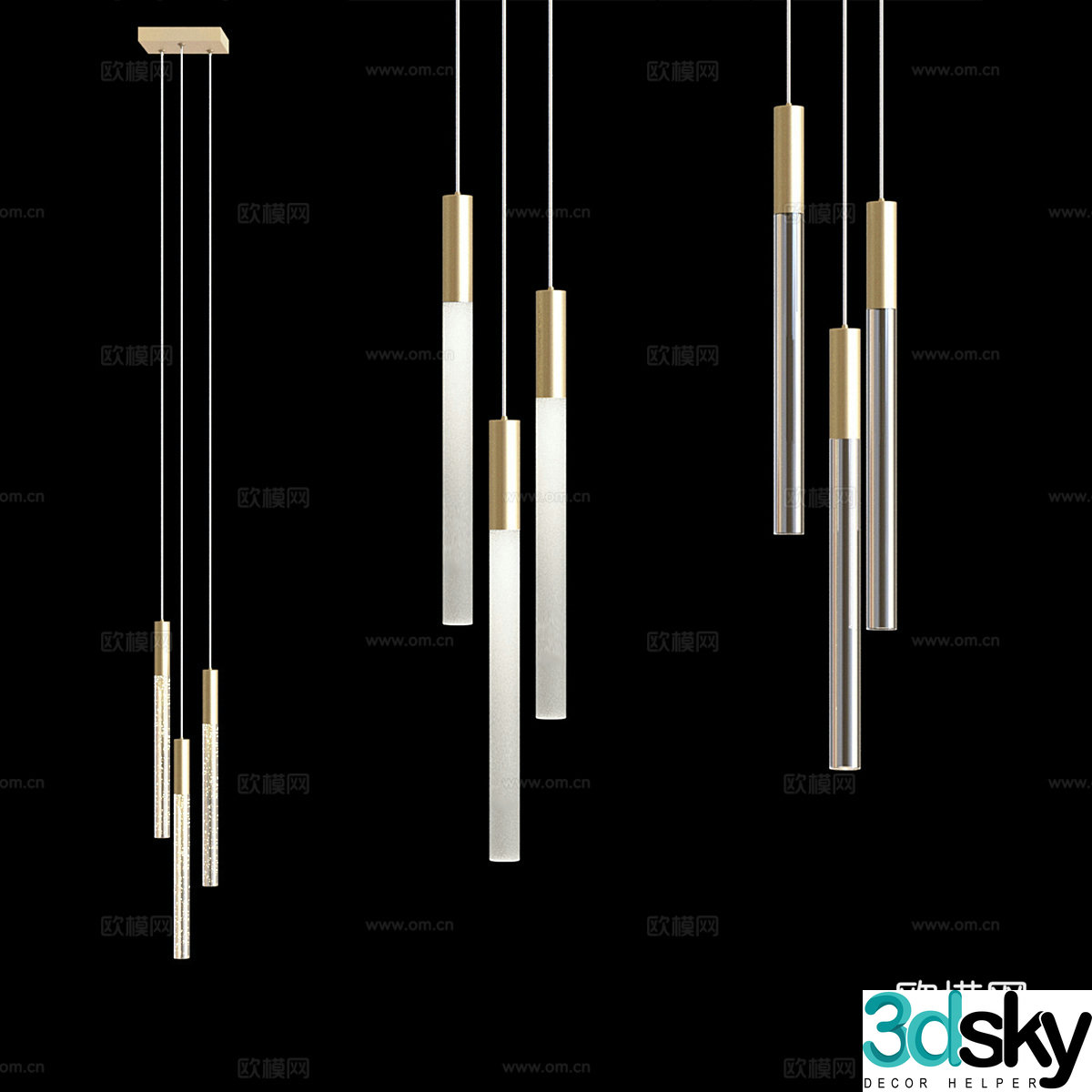 Light luxury chandeliers simple chandeliers restaurant chandeliers bar chandeliers bedside chandeliers art chandeliers 3D model