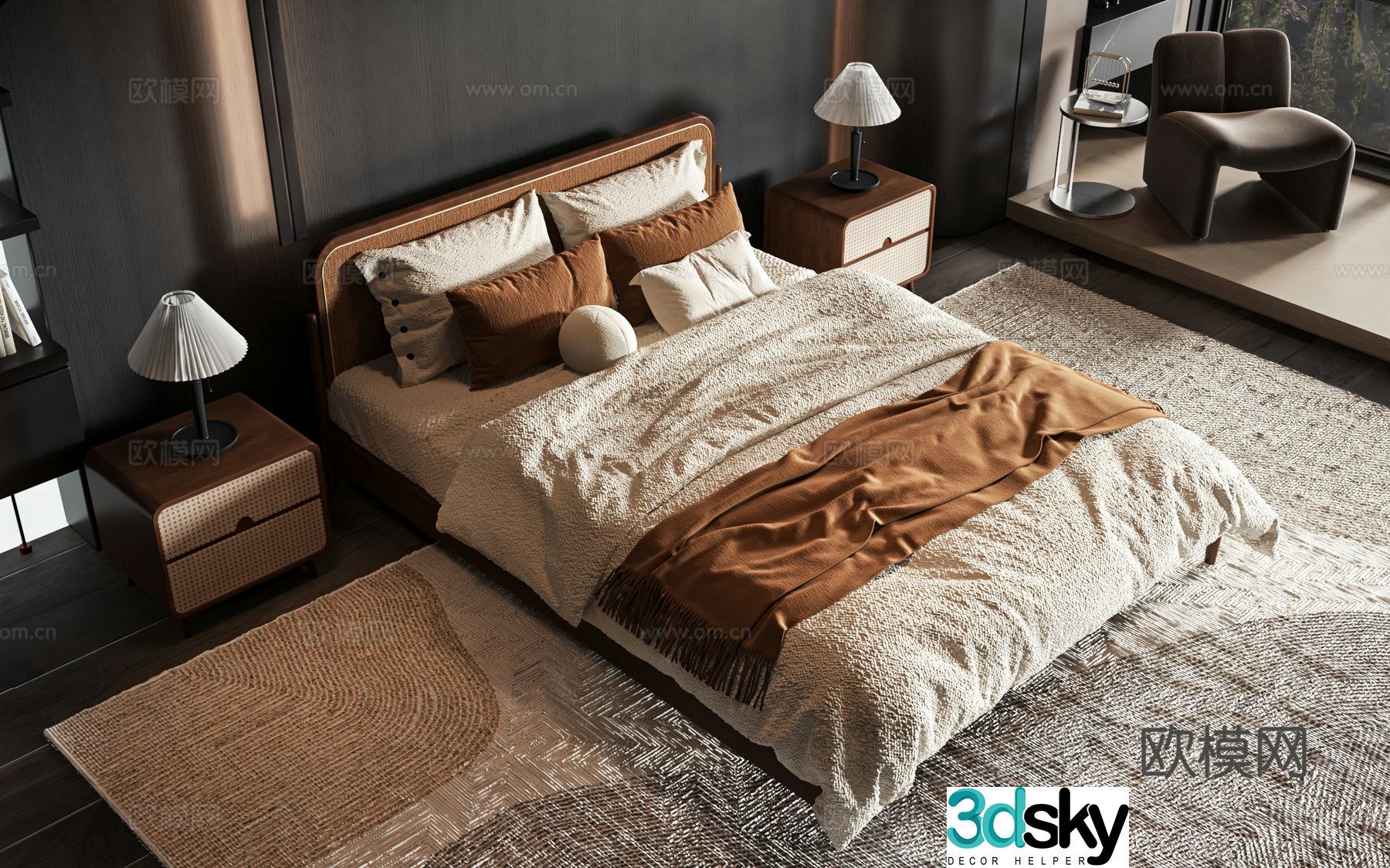 Modern style product bed 3d model