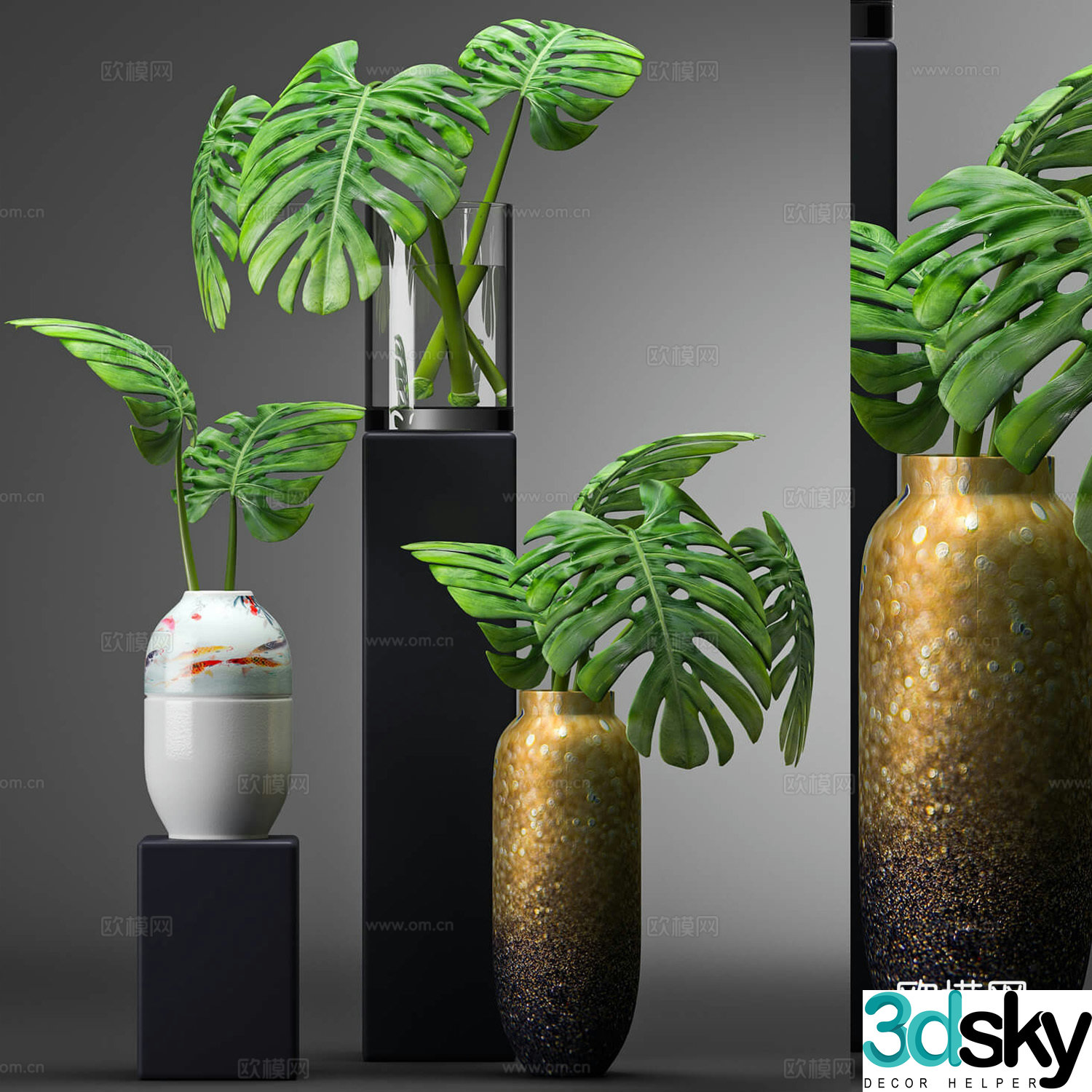 Floral ornament 3D model