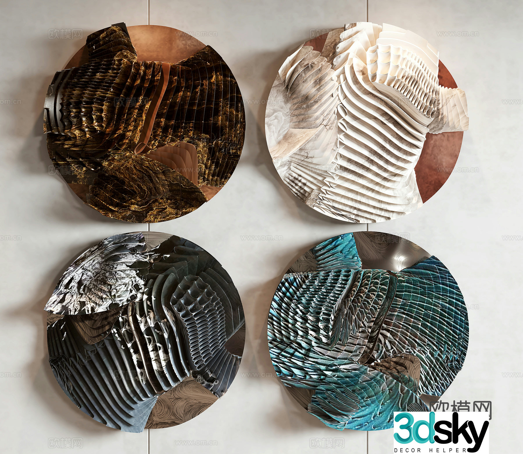 New Chinese style wall decoration pendant 3D model