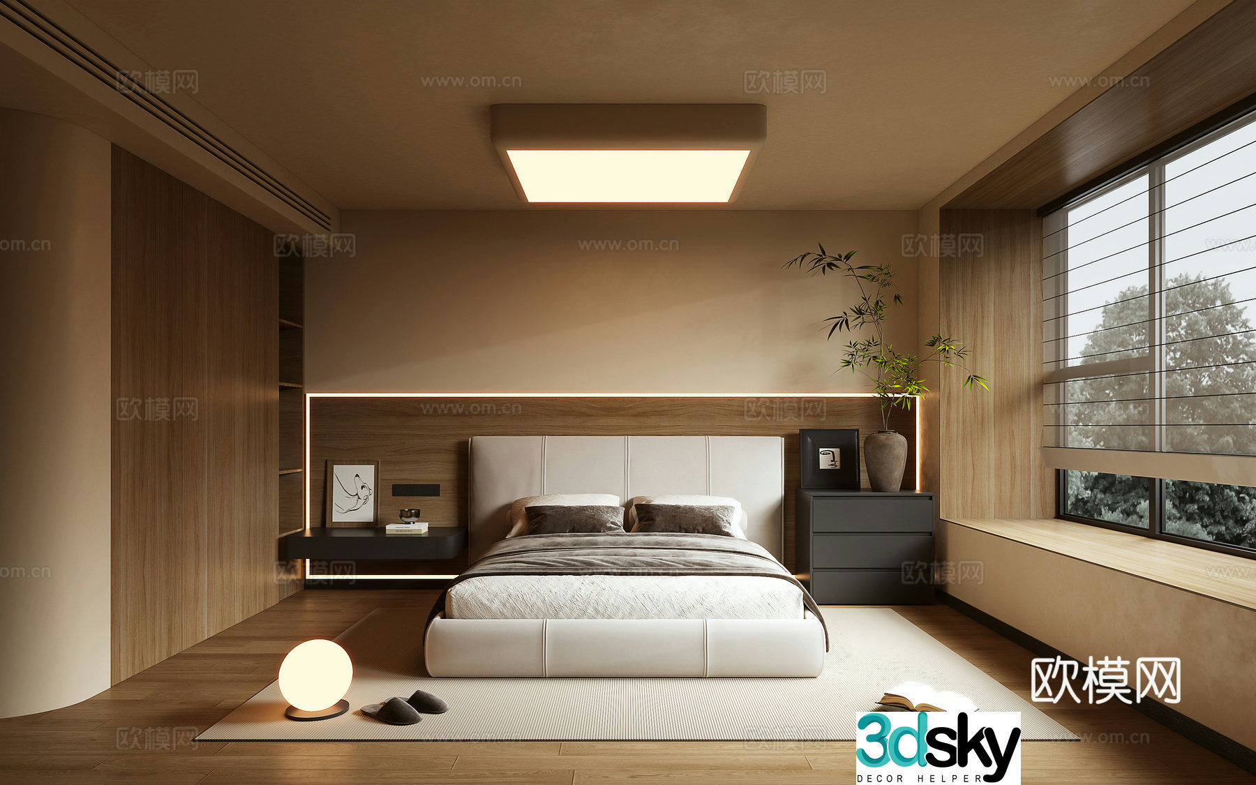 Modern bedroom 3d model