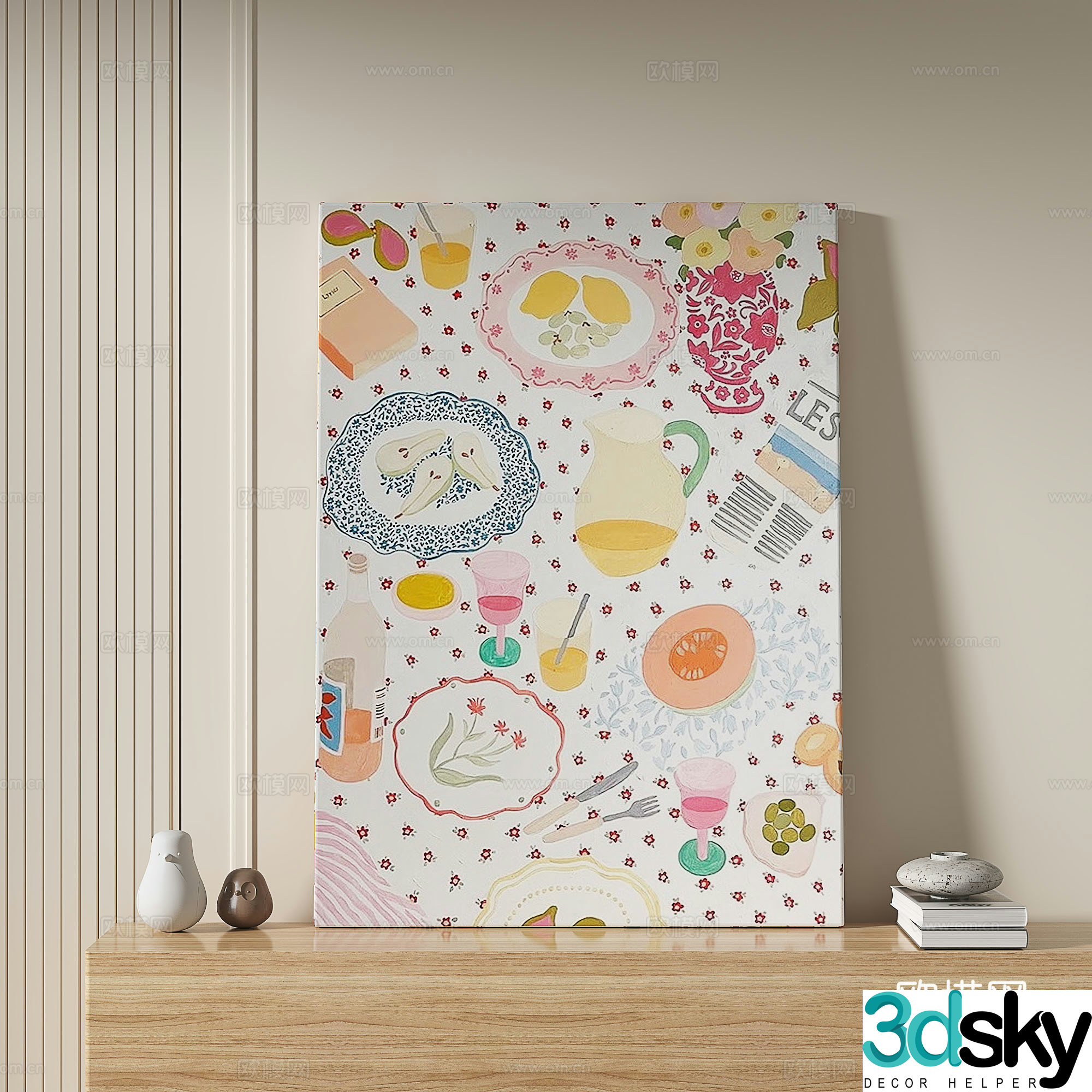 Modern decorative painting 3d model