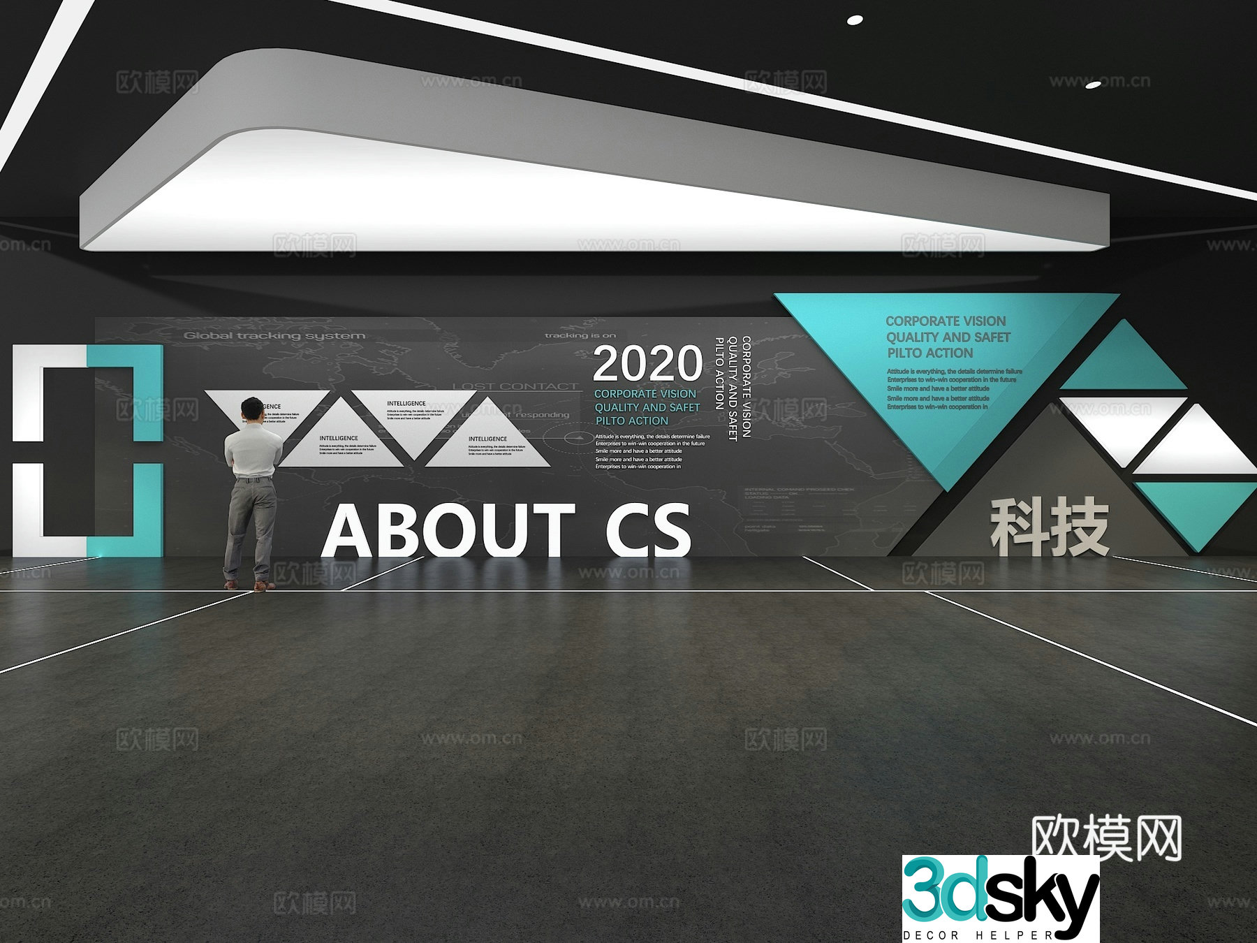 Cultural wall Corporate culture wall Display wall Theme wall Exhibition hall Campus culture Corridor 3D model