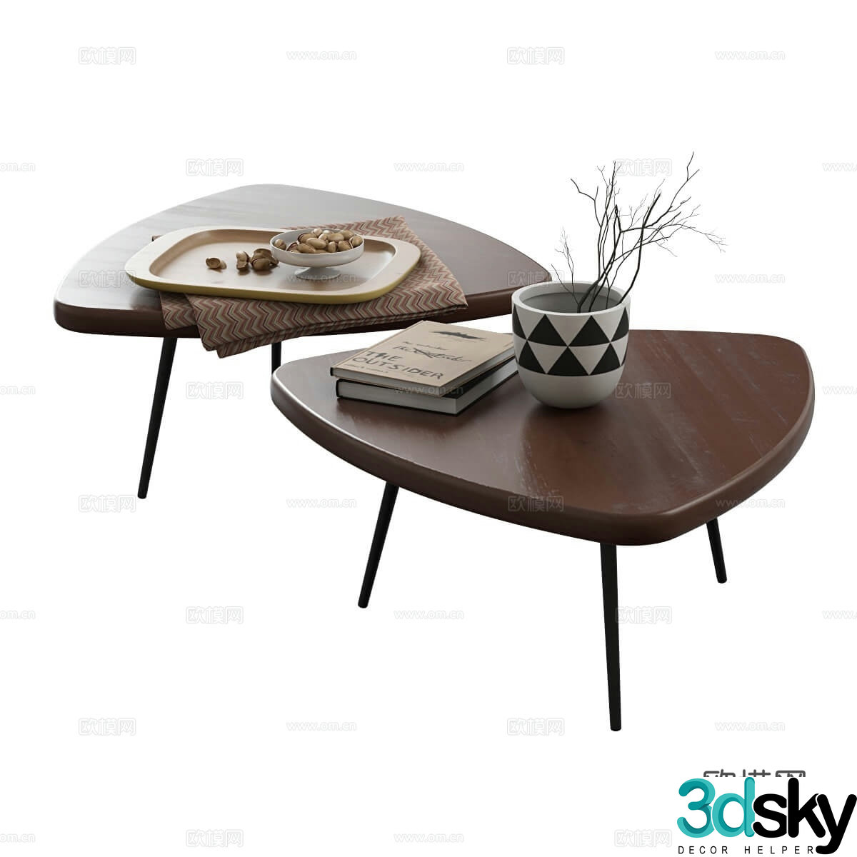 3D model of coffee table combination