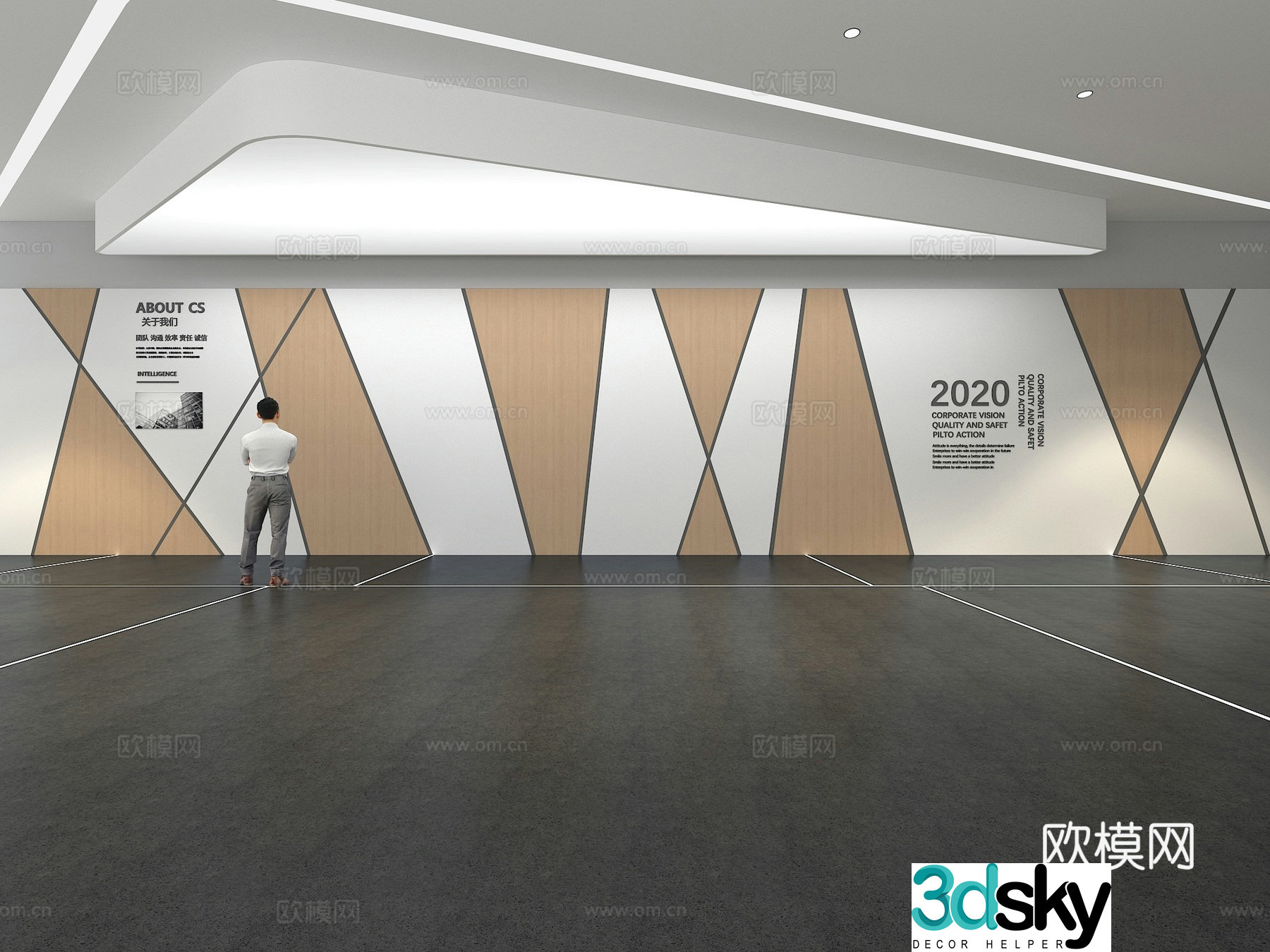 Cultural wall Corporate culture wall Display wall Classroom Exhibition hall Campus culture Corridor 3D model