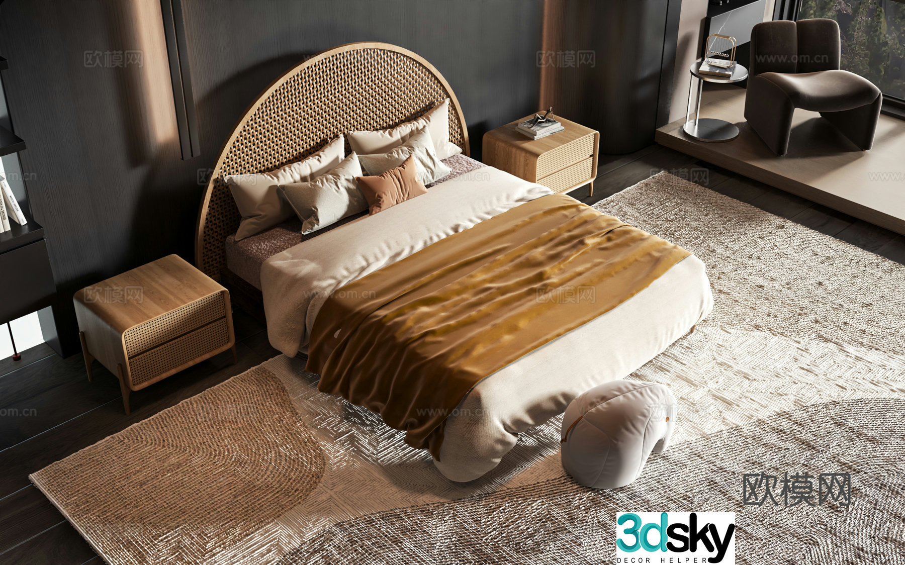 Modern style product bed 3d model