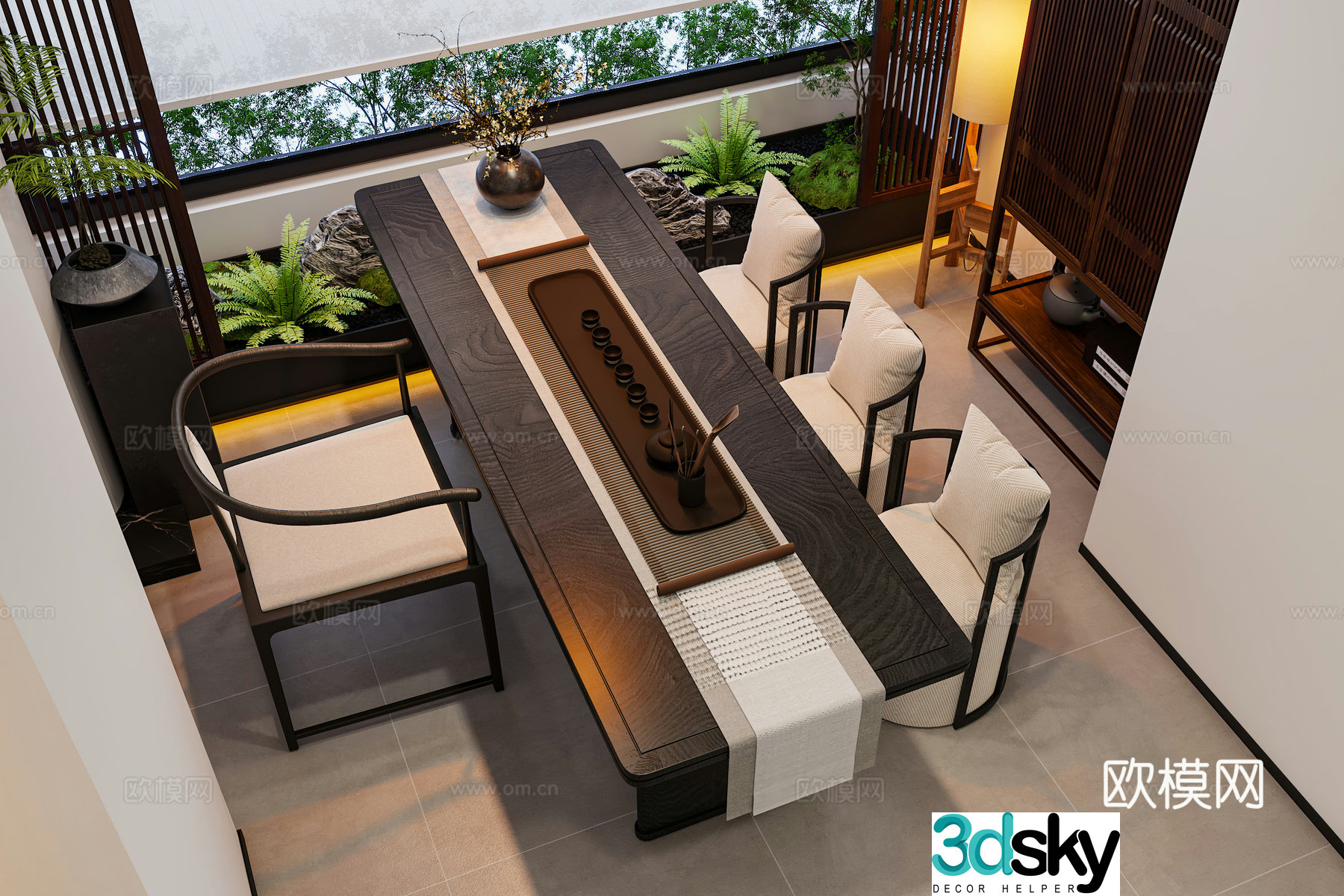 Modern style teahouse private room teahouse private room 3D model