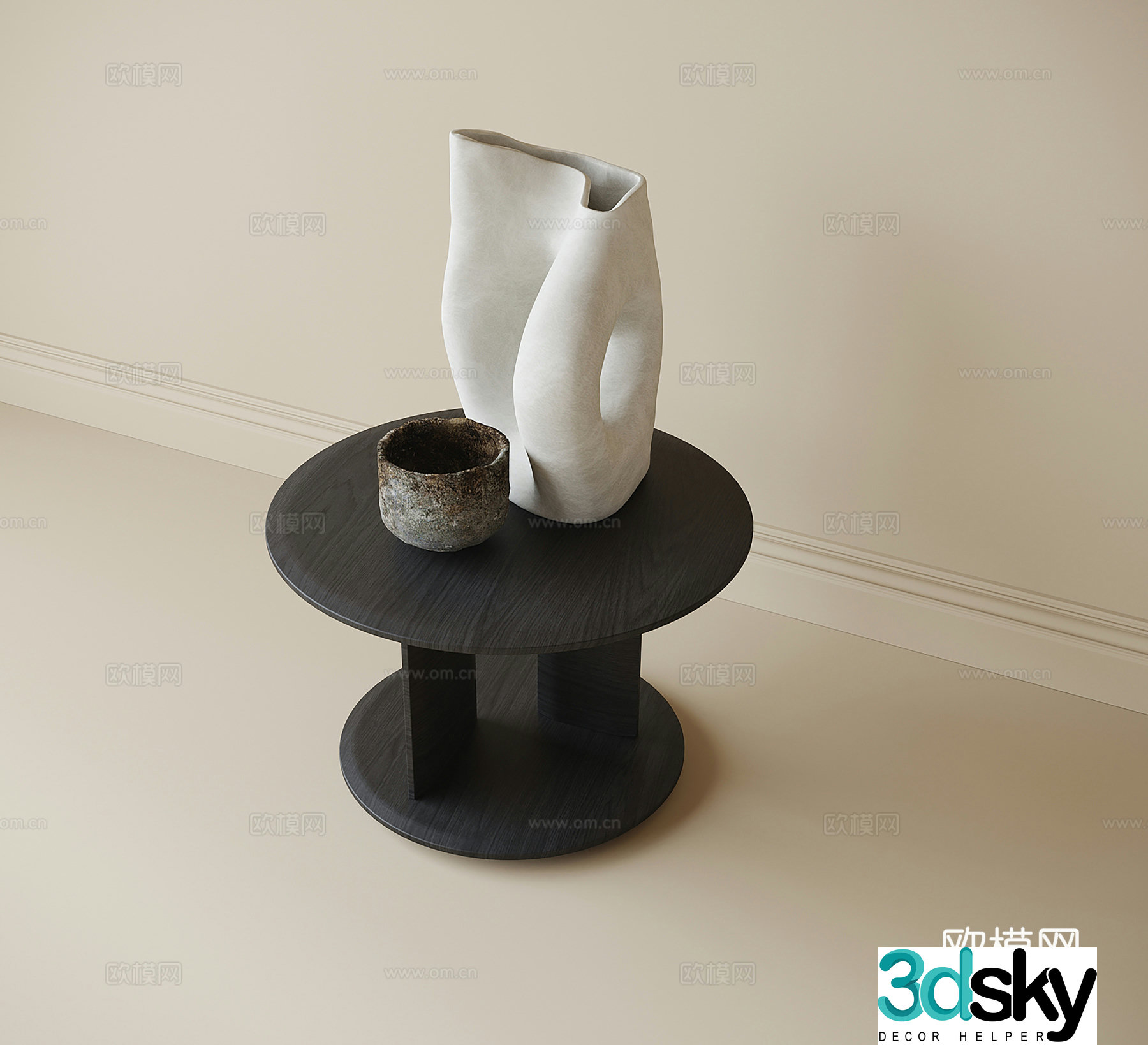Modern side angle 3D model