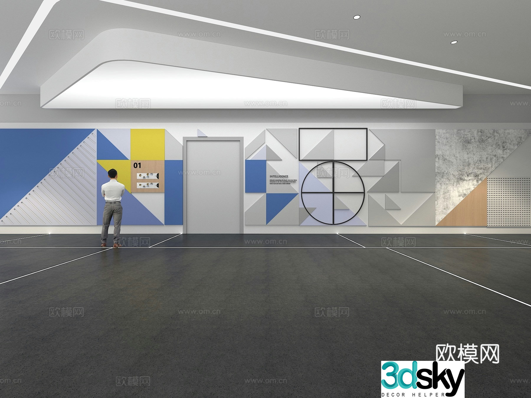 Cultural Wall Campus Culture Wall Display Wall Theme Wall Exhibition Hall Campus Culture Corridor 3D Model