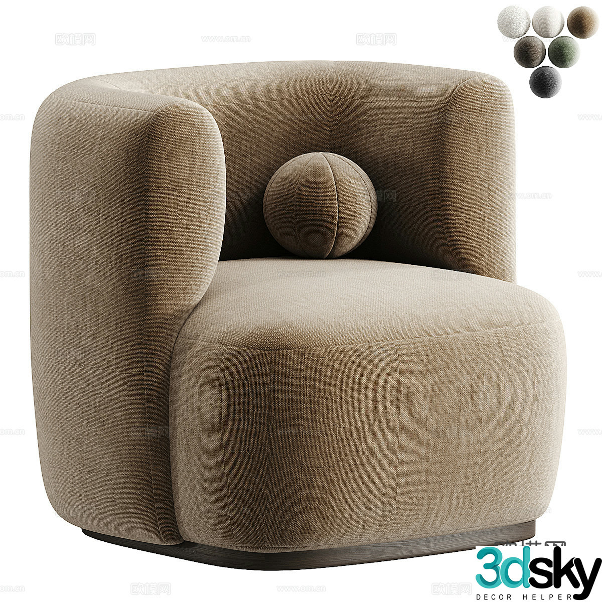 Modern Italian Nidou armchair 3d model