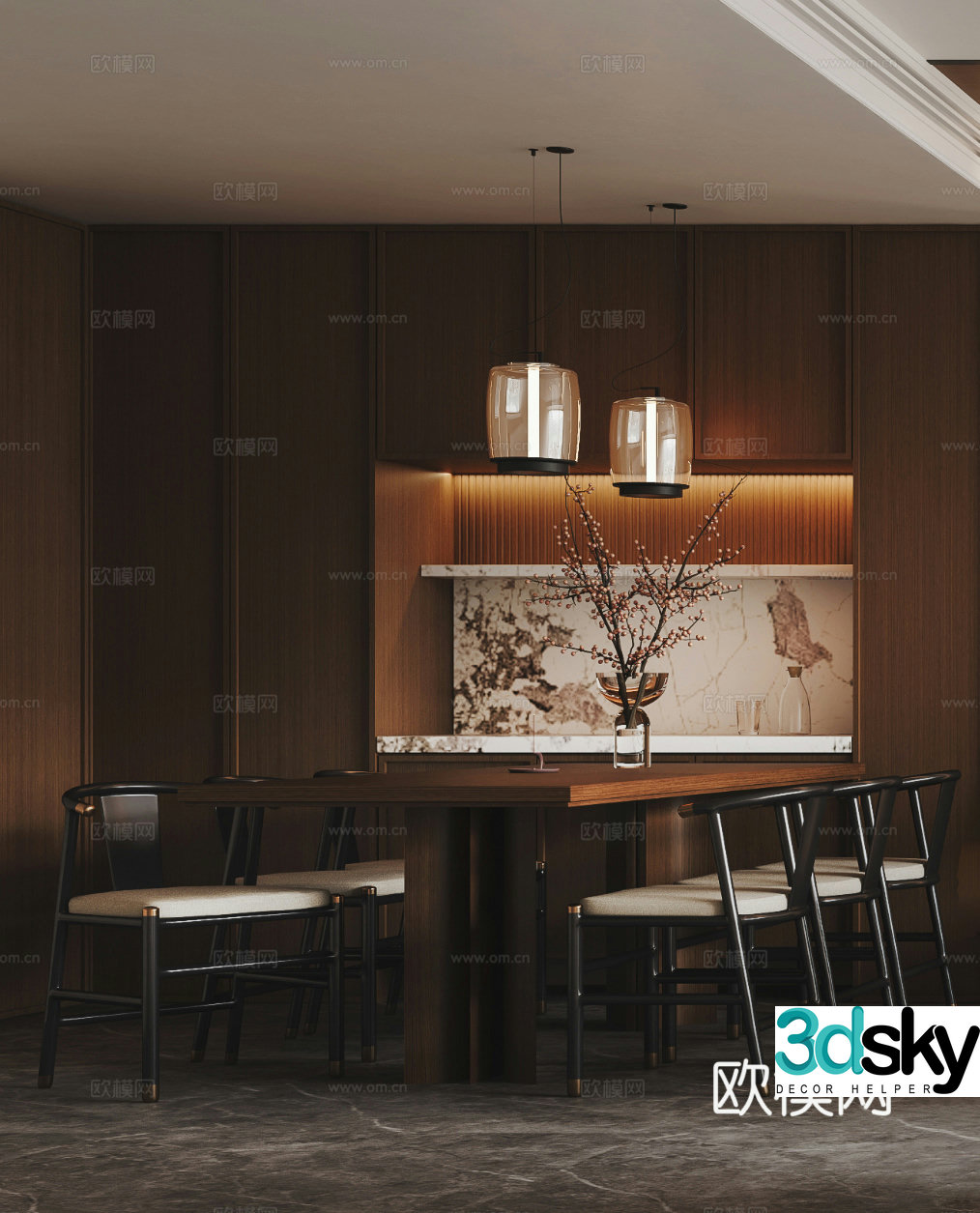 New Chinese restaurant 3D model