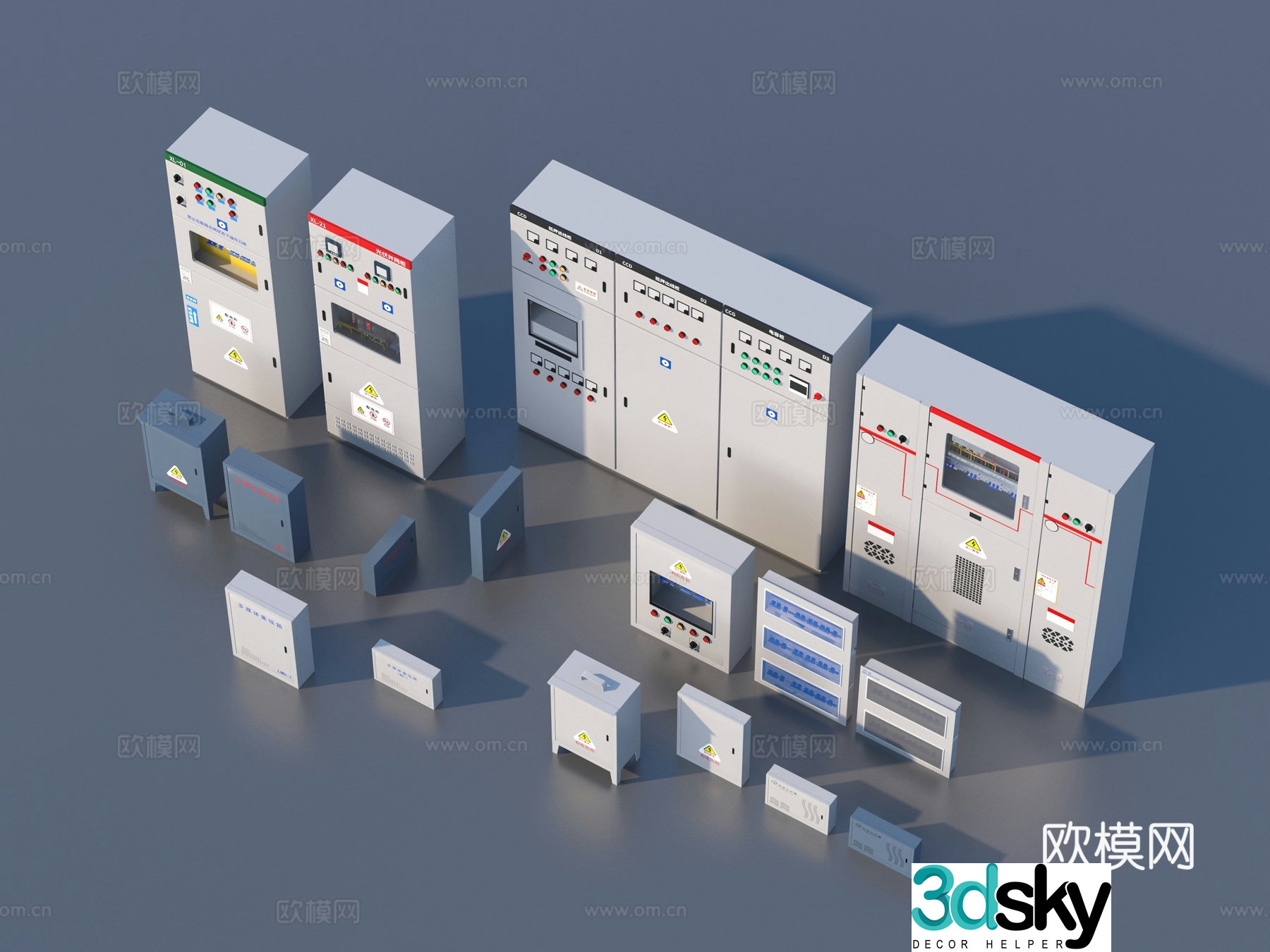 Electric box Distribution box Electric cabinet Electric meter box 3D model