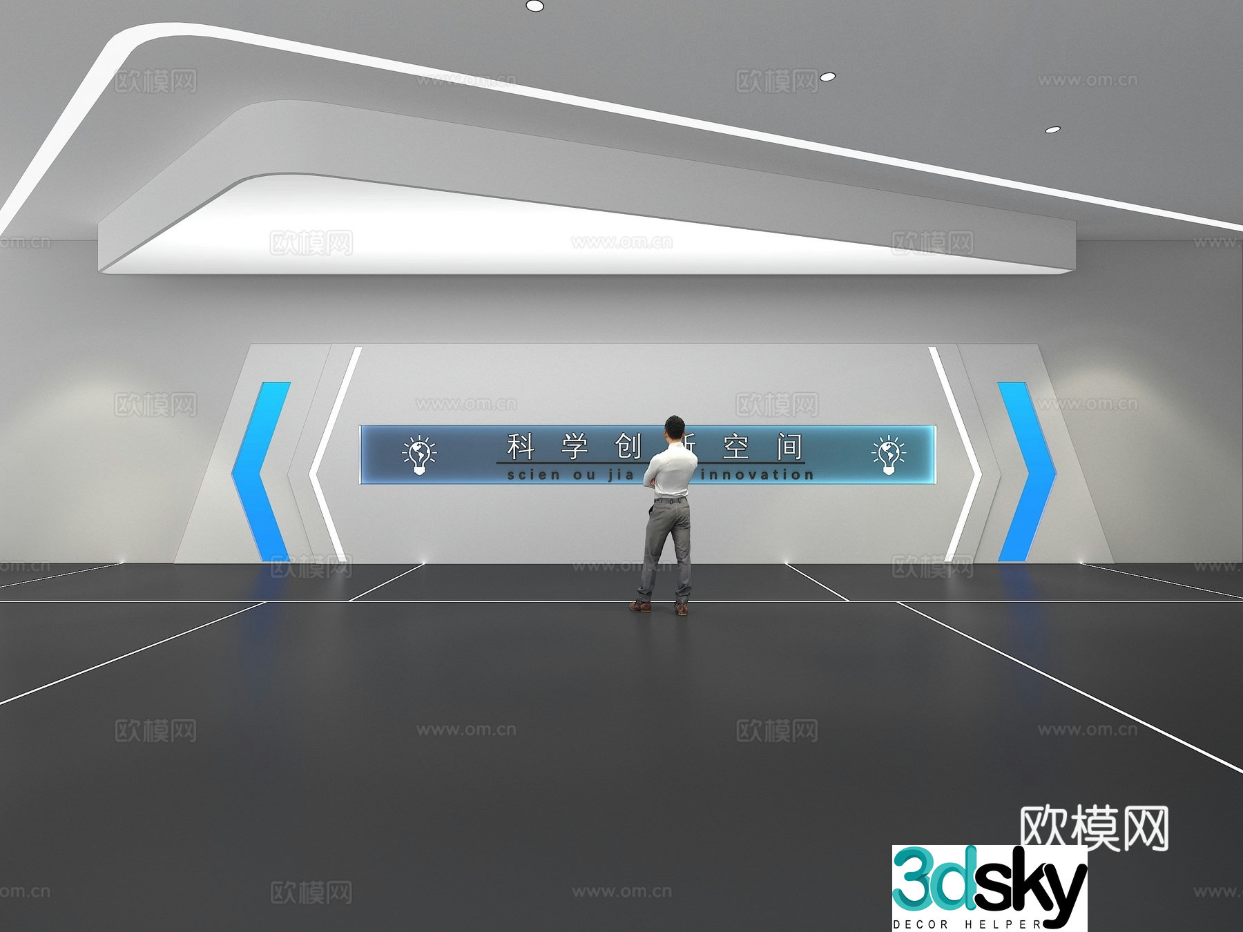 Cultural wall Corporate culture wall Display wall Theme wall Exhibition hall Campus culture Corridor 3D model