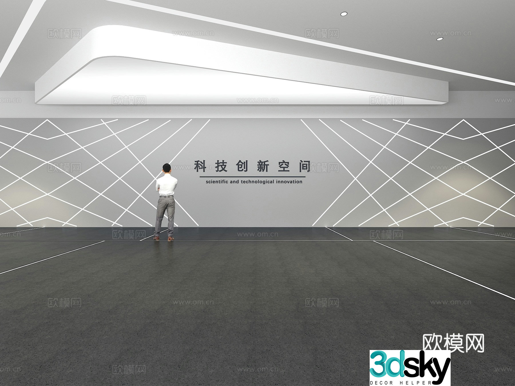 Cultural wall Corporate culture wall Display wall Theme wall Exhibition hall Campus culture Corridor 3D model