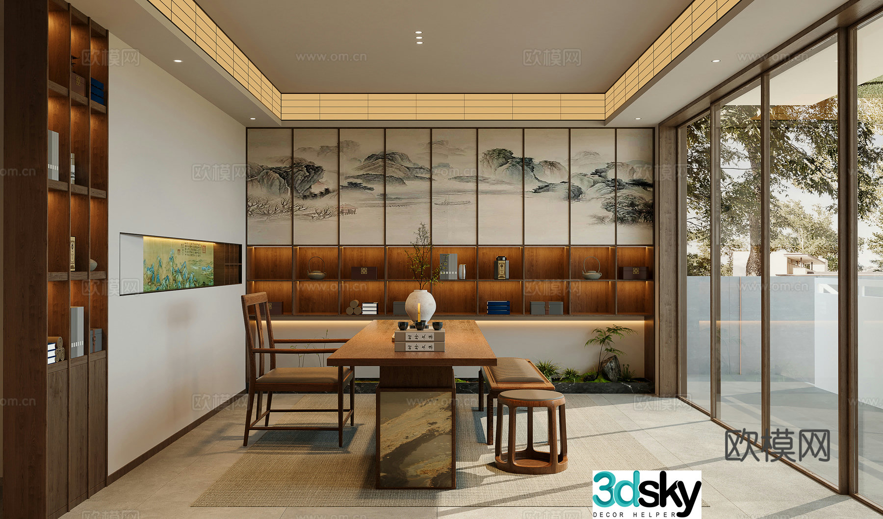 Tea room 3d model