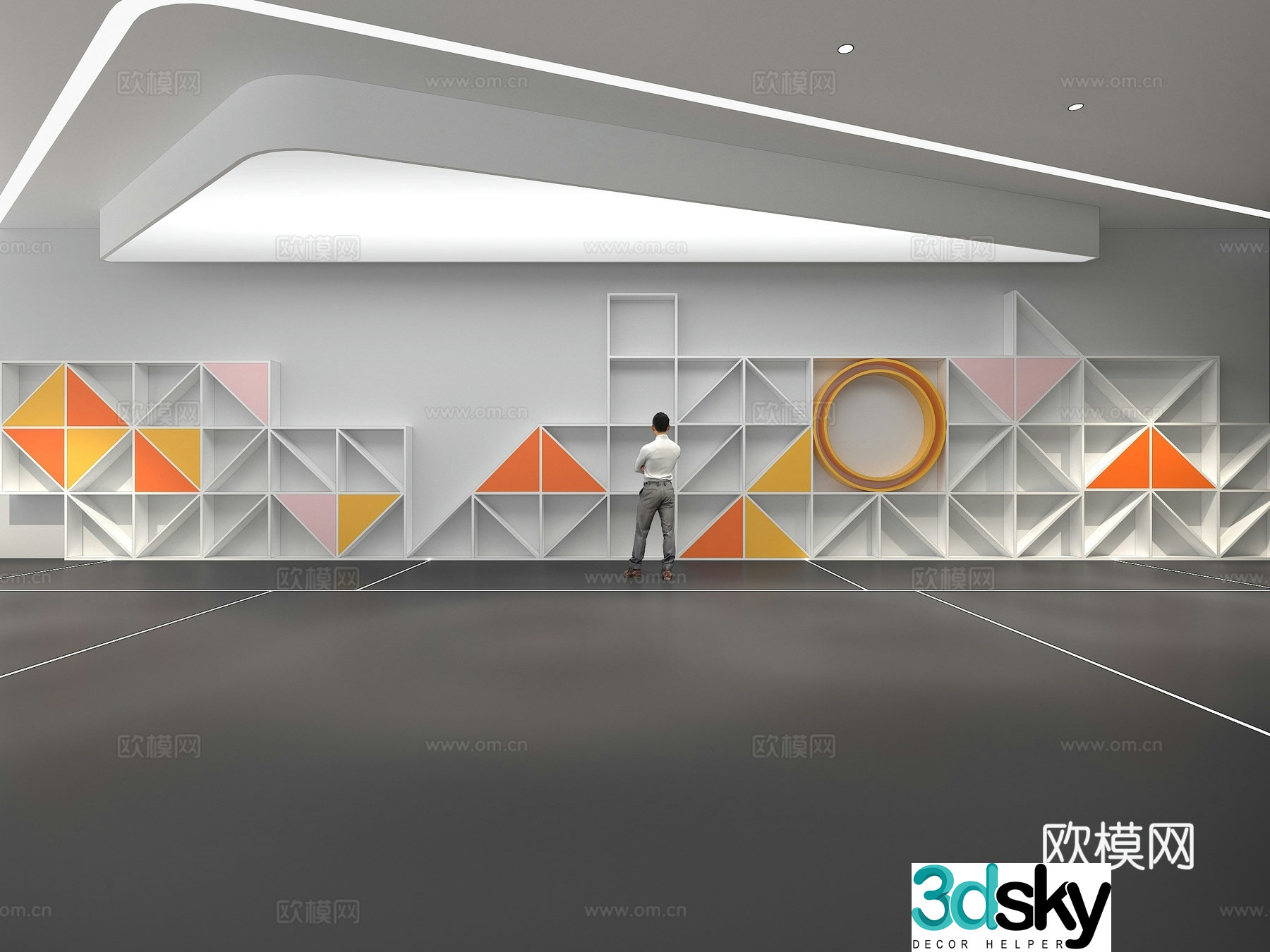 Cultural wall Corporate culture wall Display wall Theme wall Exhibition hall Campus culture Corridor 3D model