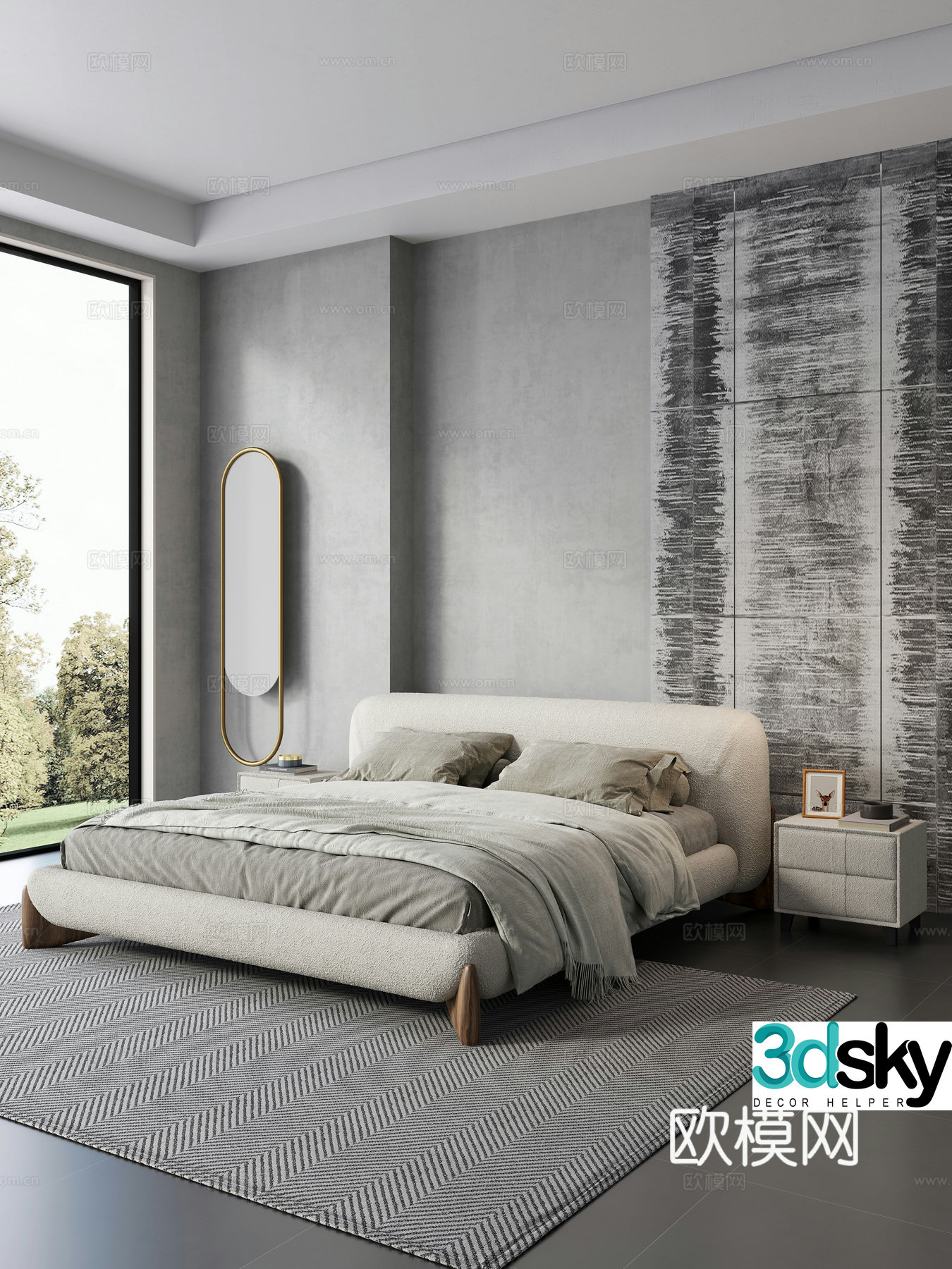 Wasabi Double Bed 3D Model