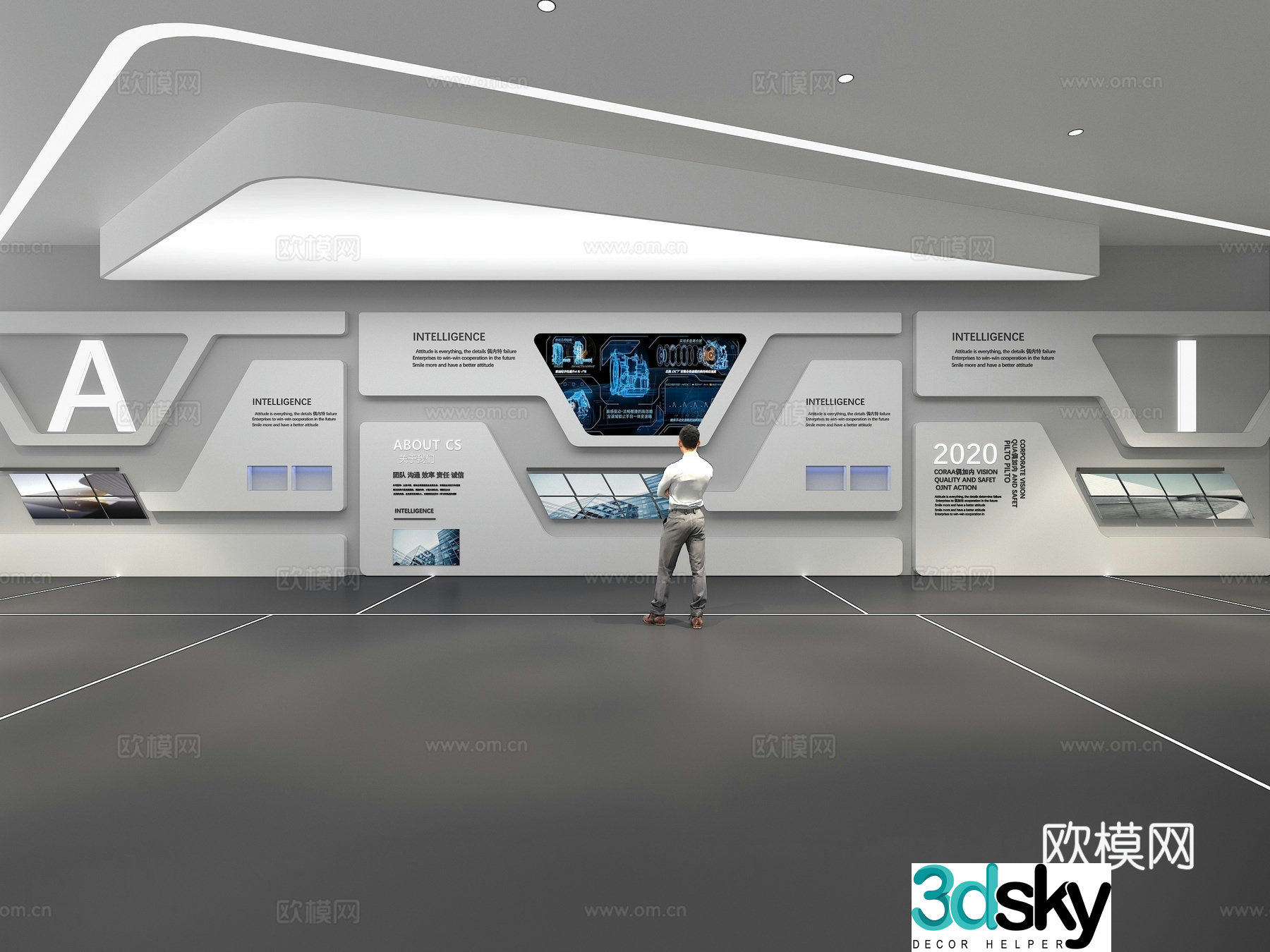 Cultural Wall Corporate Culture Wall Display Wall Classroom Exhibition Hall Campus Culture AI3d Model