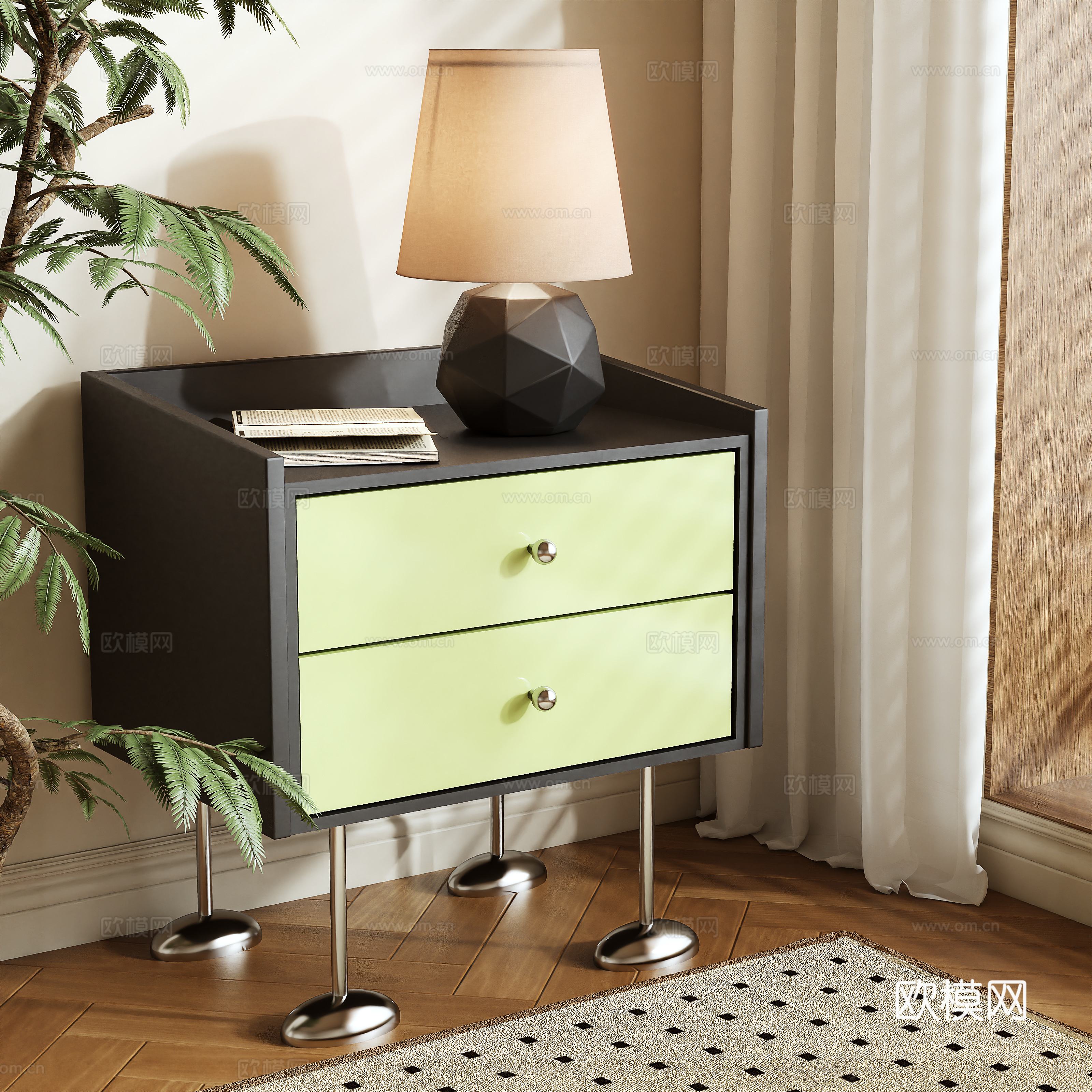 Modern night table 3d model