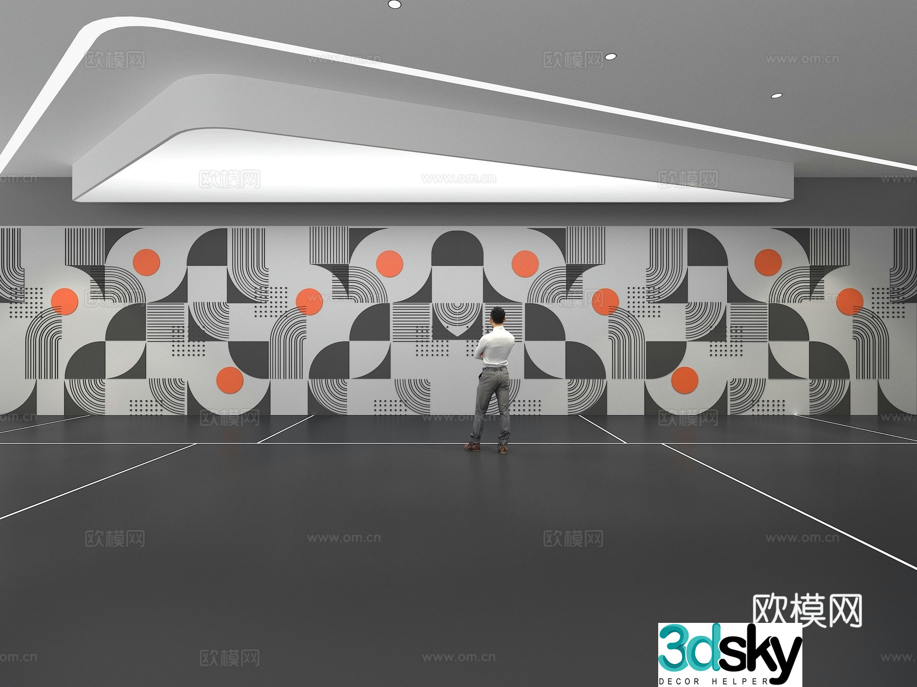 Cultural wall Corporate culture wall Education Theme wall Exhibition hall Campus culture Corridor 3D model