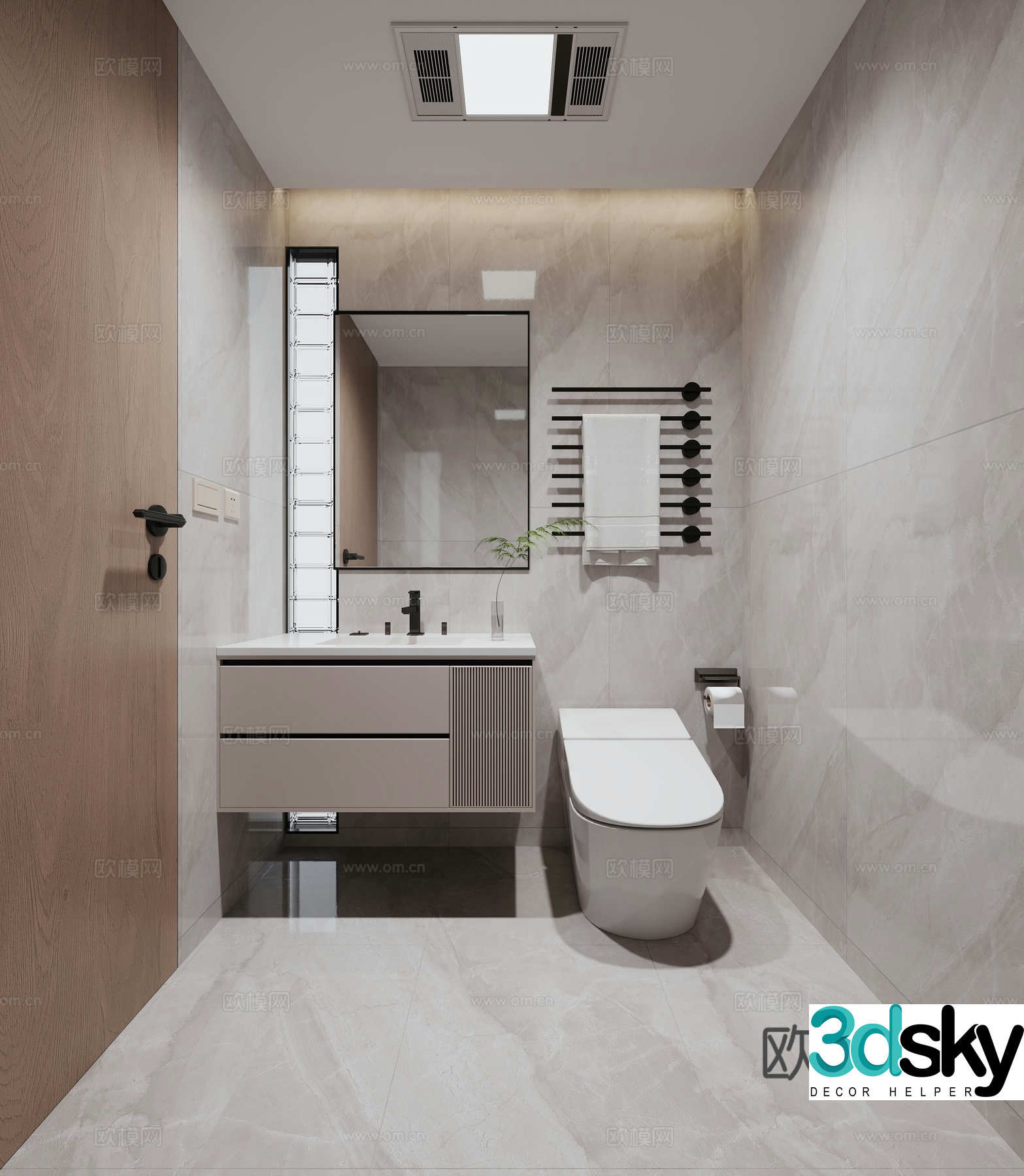 Modern bathroom 3d model