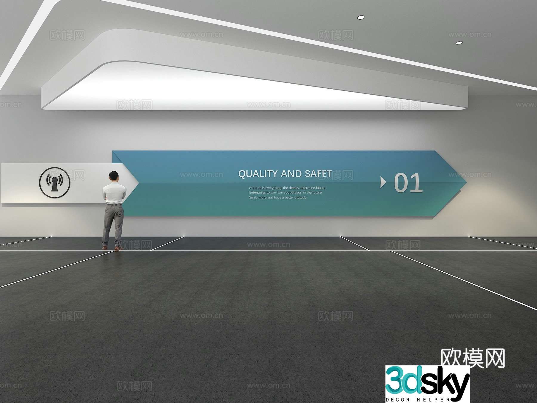 Cultural wall Corporate culture wall Display wall Theme wall Exhibition hall Campus culture Corridor 3D model