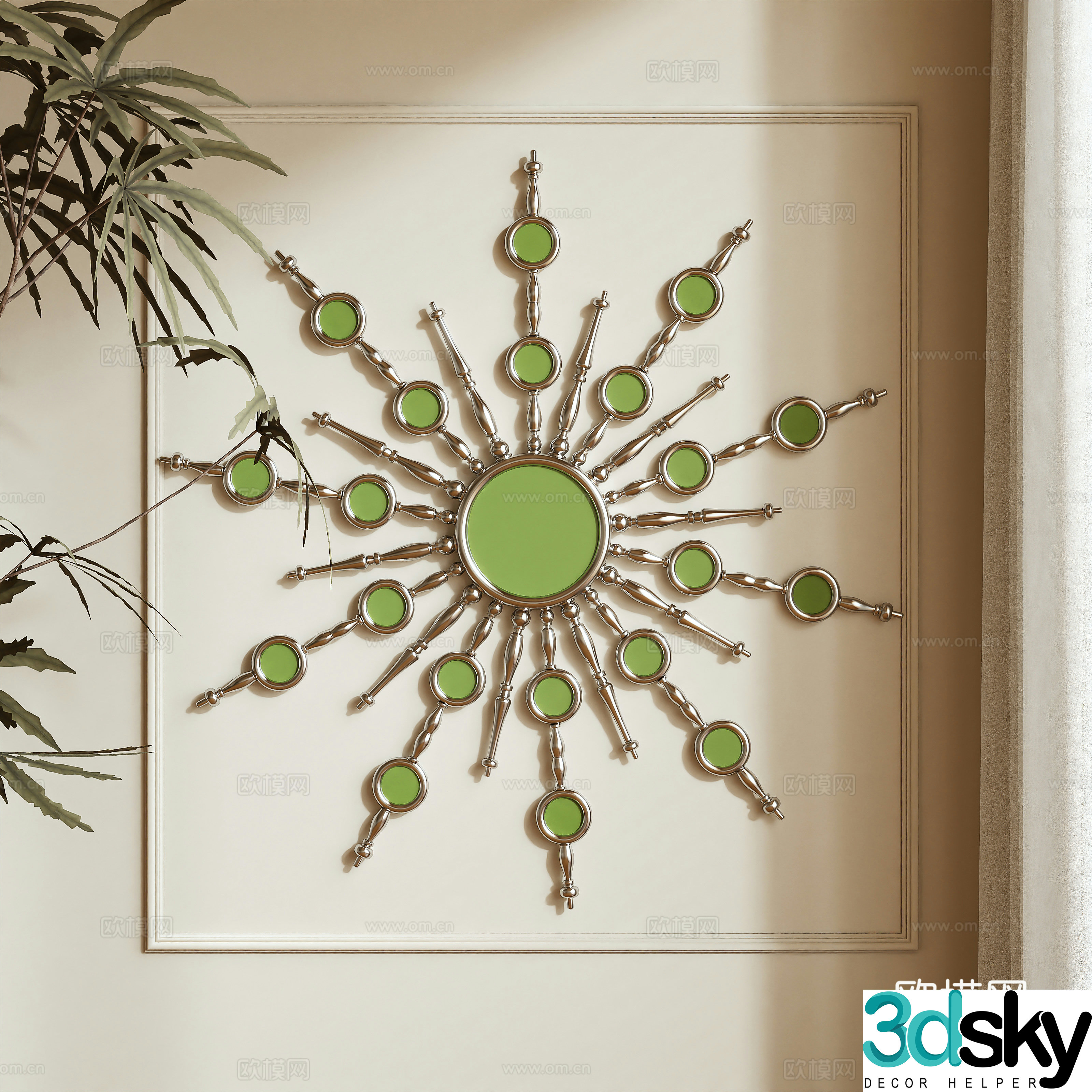 French wall decoration 3D model