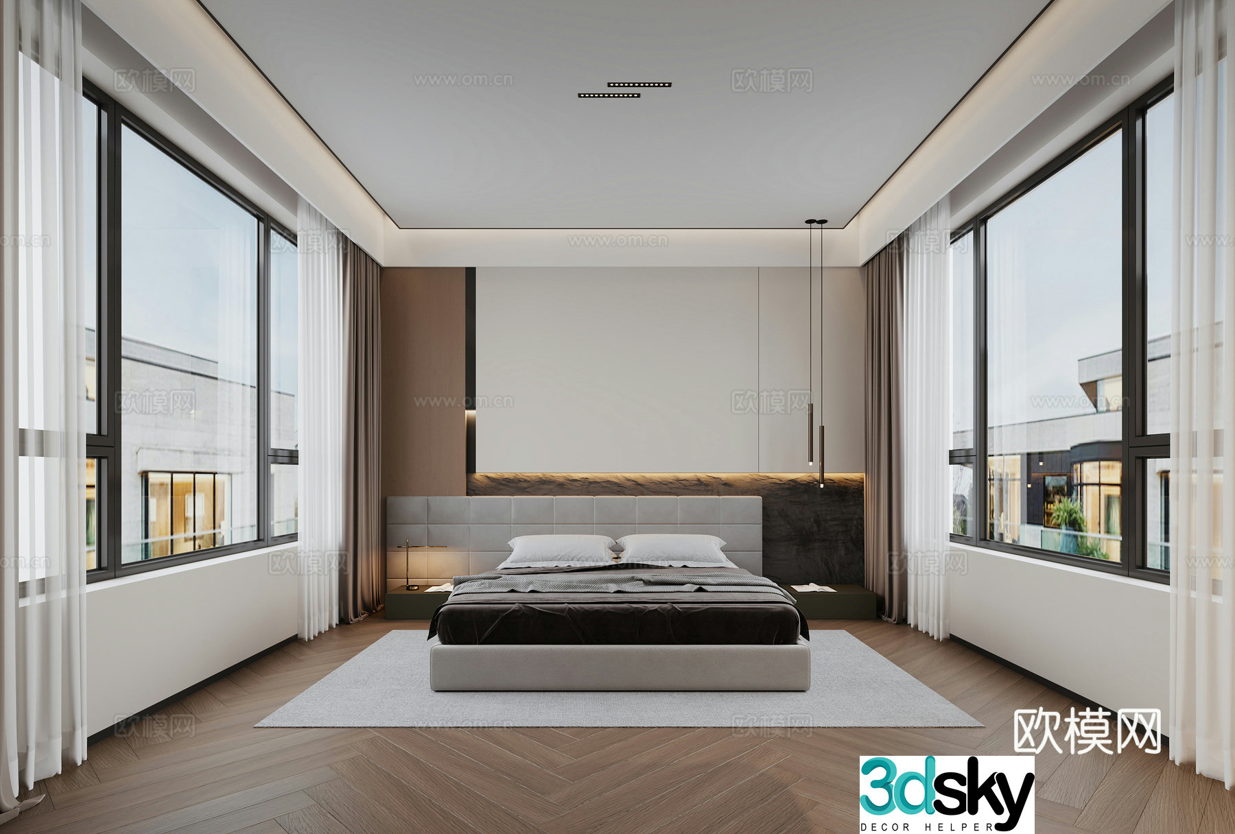 Modern bedroom 3d model