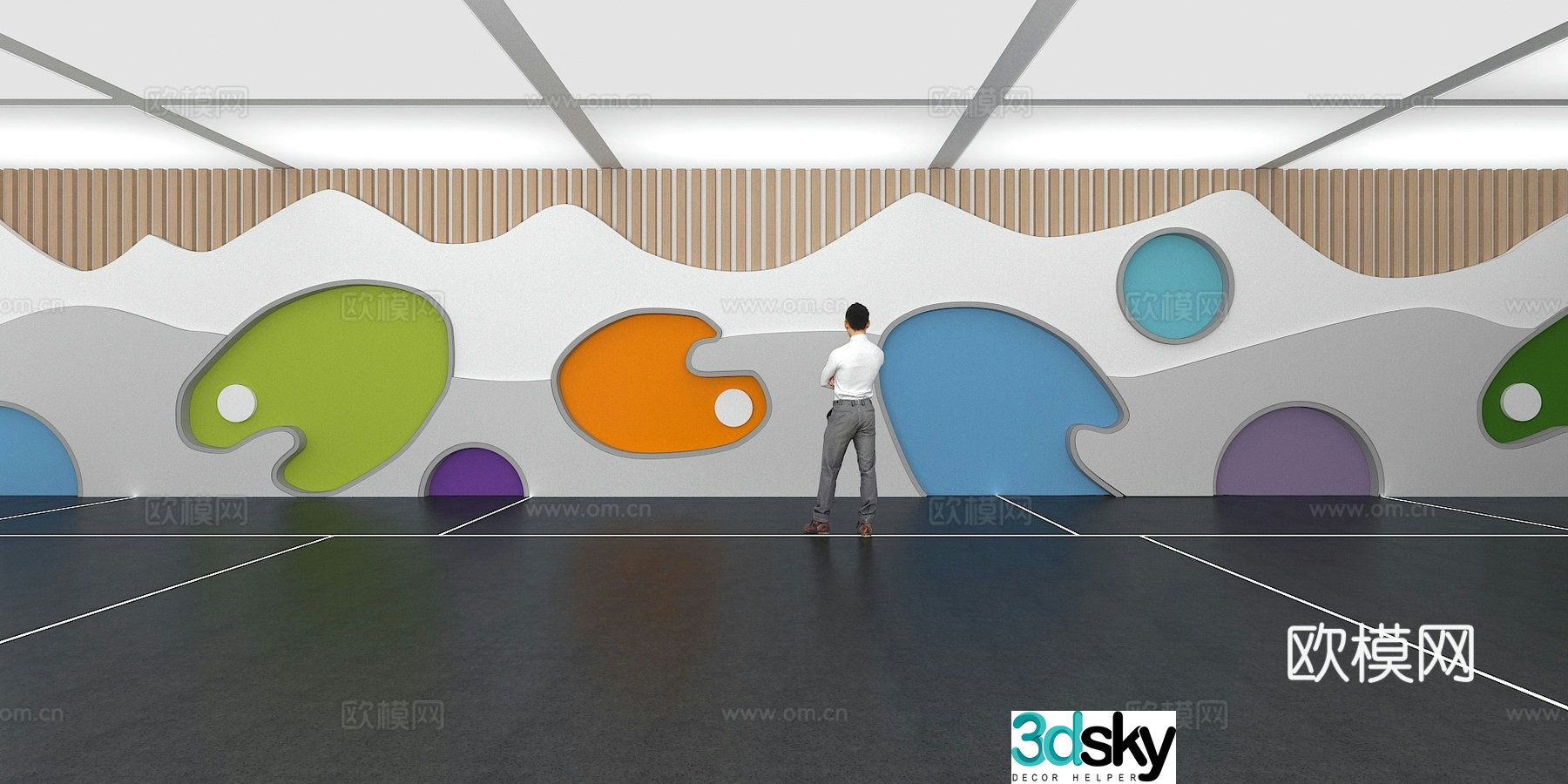 Cultural Wall Art Culture Wall Display Wall Classroom Exhibition Hall Campus Culture Corridor 3D Model