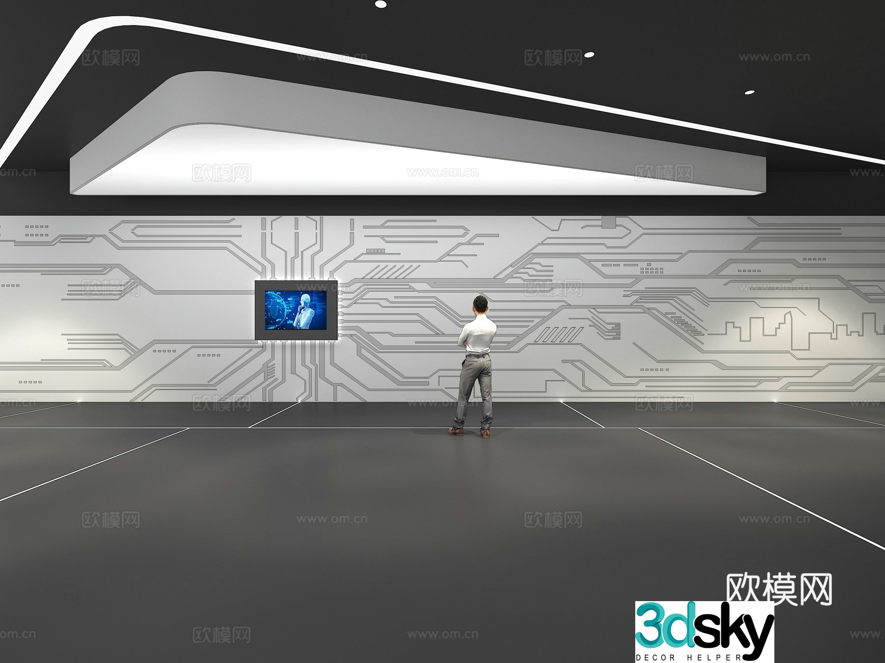 Cultural wall Corporate culture wall Display wall Theme wall Exhibition hall Campus culture Corridor 3D model