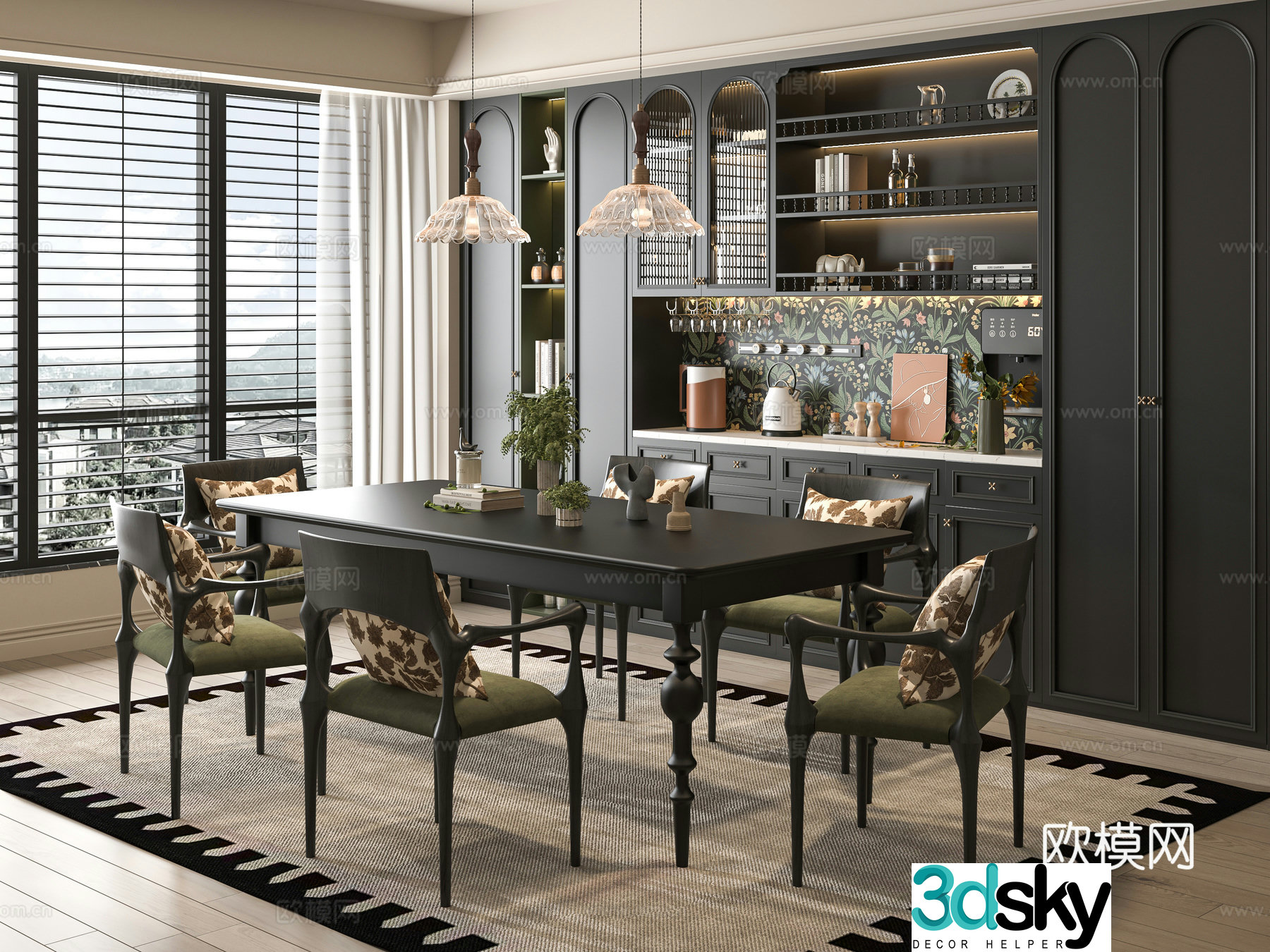 French restaurant 3d model