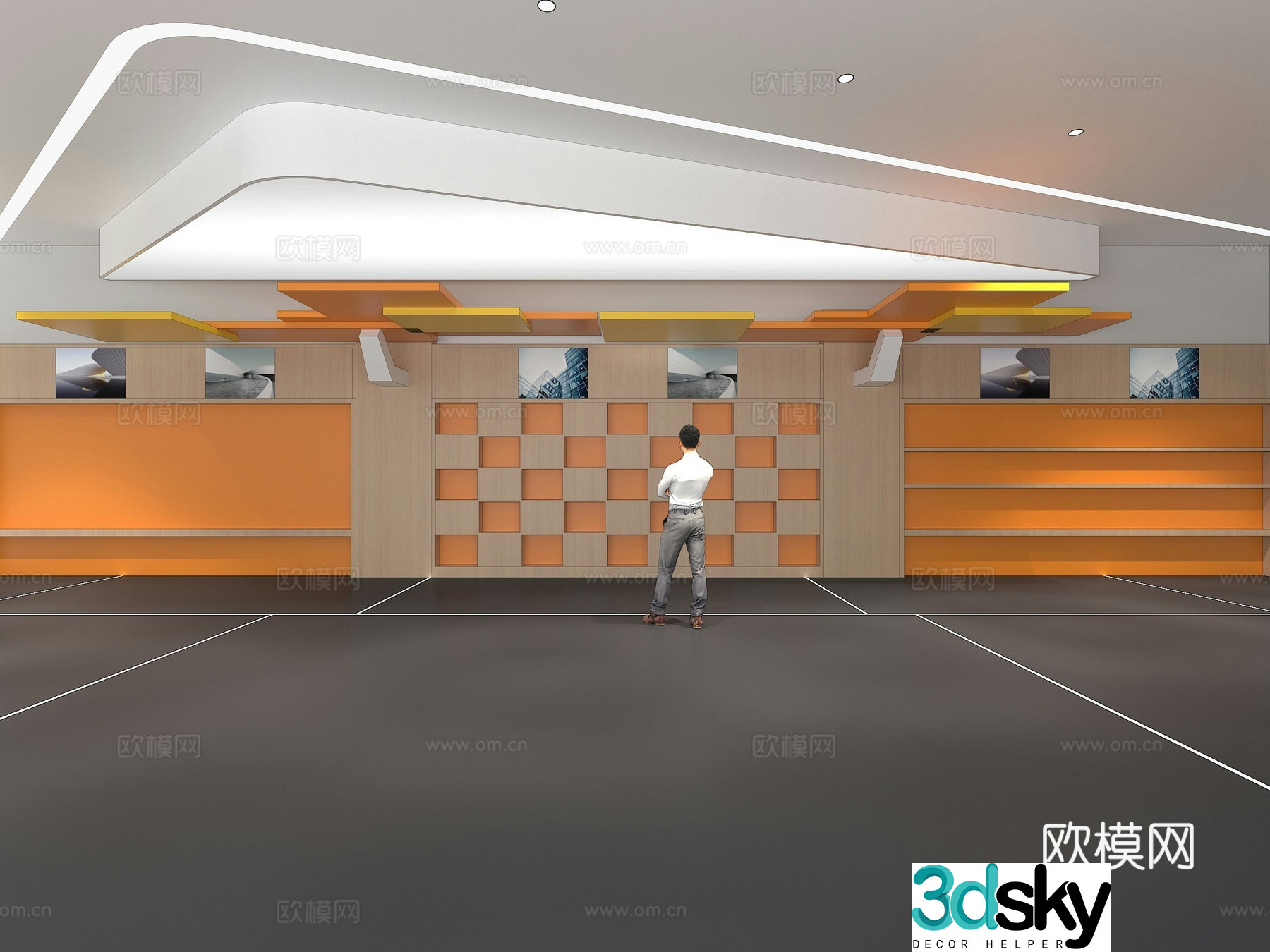 Cultural wall Corporate culture wall Display wall Classroom Exhibition hall Campus culture Corridor 3D model