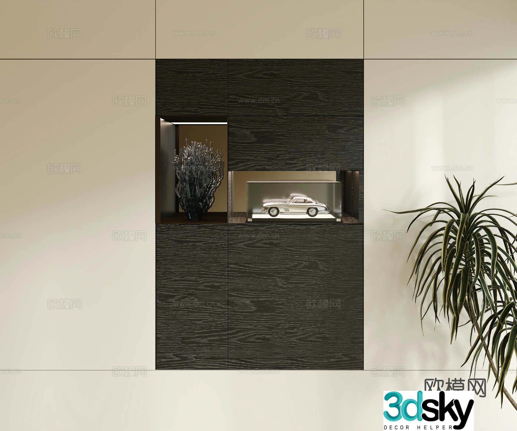 Modern decorative cabinet 3d model