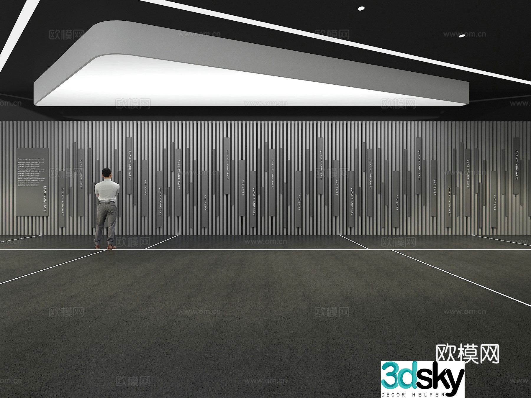 Cultural wall Corporate culture wall Display wall Theme wall Exhibition hall Campus culture Corridor 3D model
