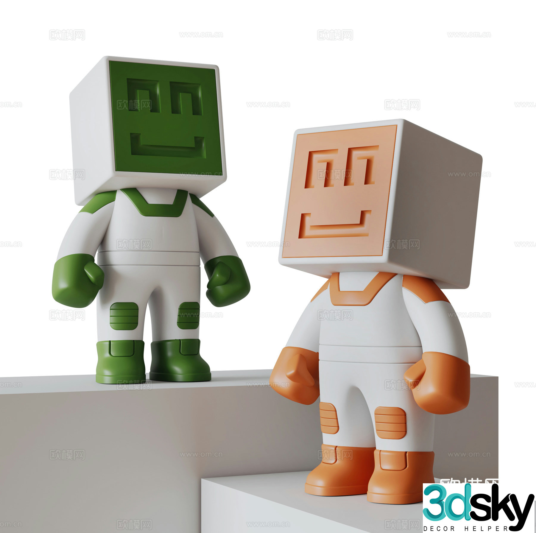 Modern doll 3d model