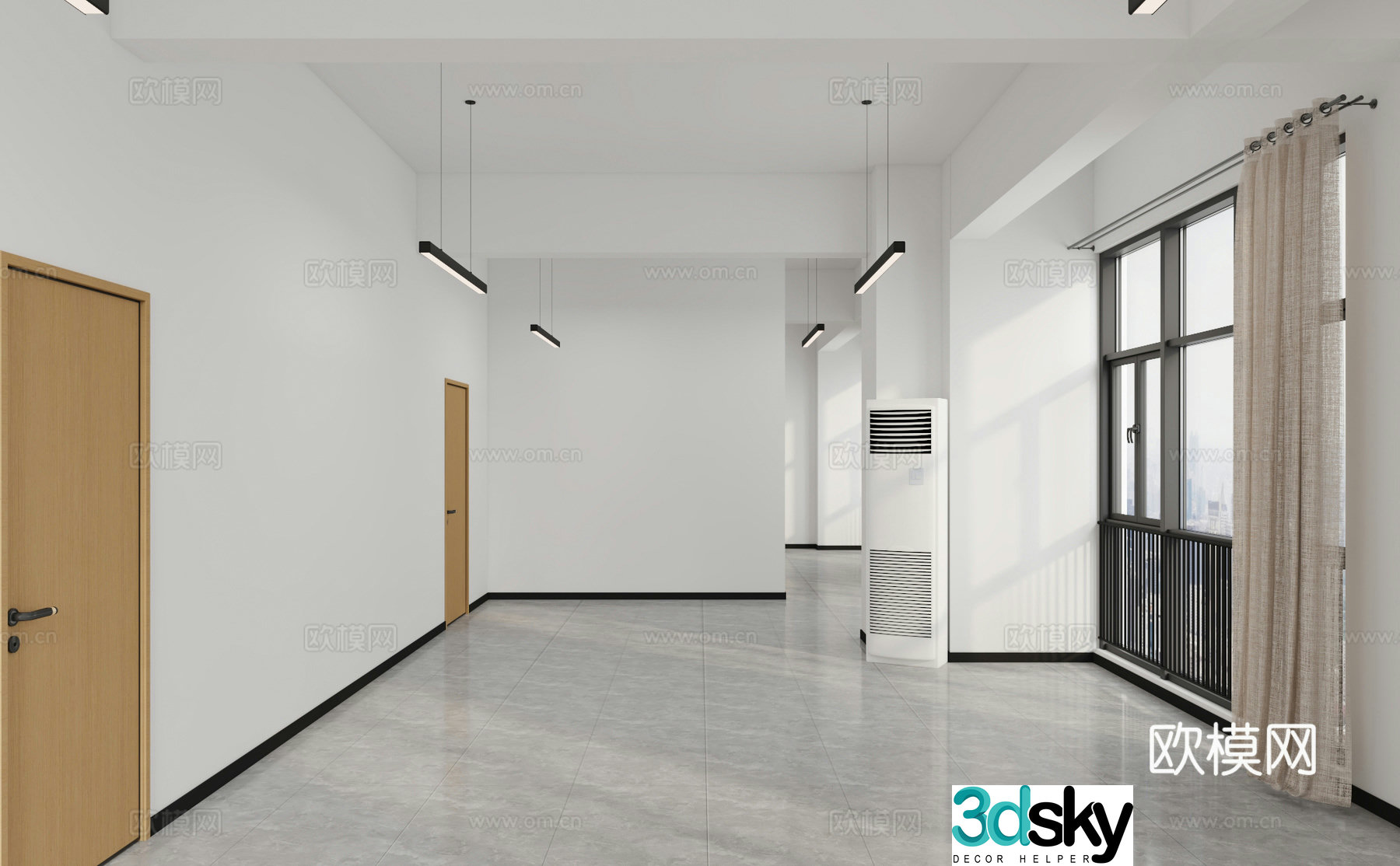 Modern leisure area office and rest area 3D model