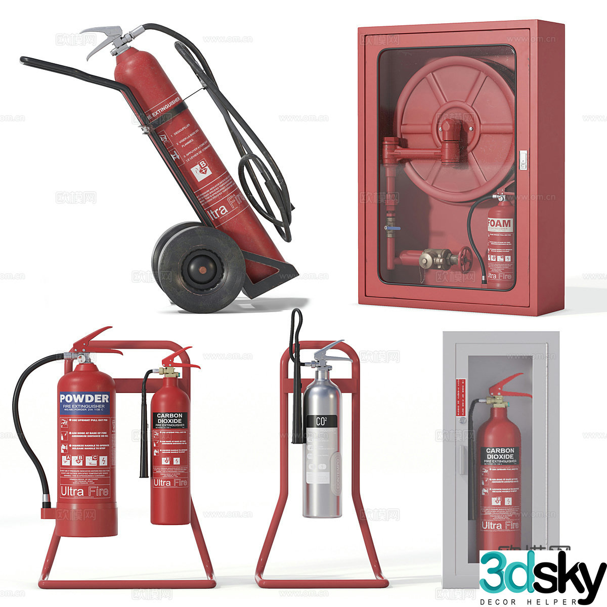 Fire fighting equipment 3d model