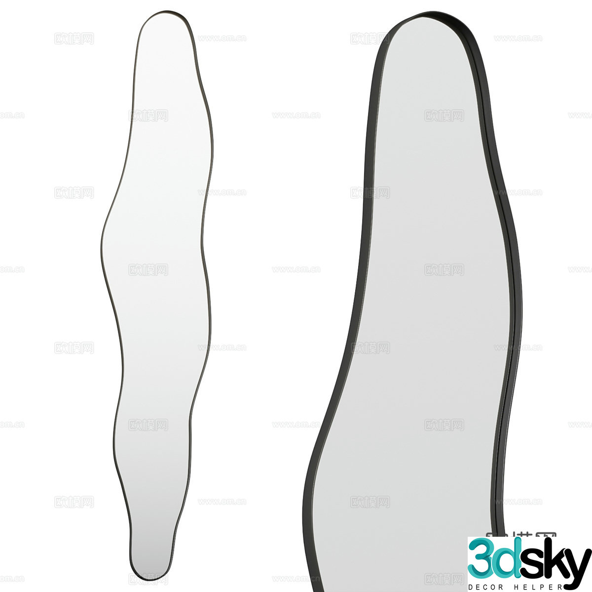 Modern decorative mirror 3d model