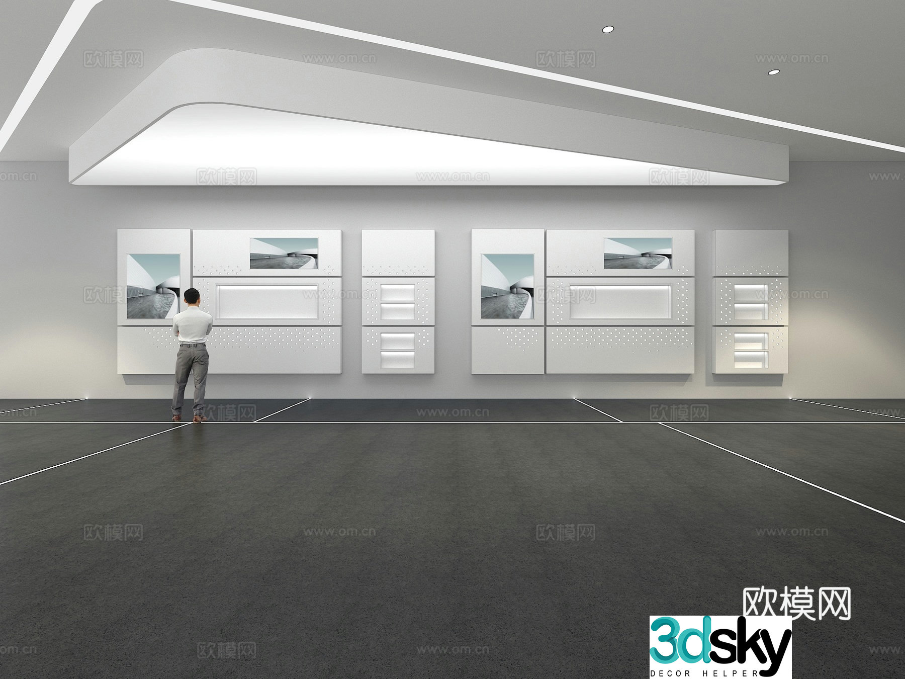 Cultural wall Corporate culture wall Display wall Classroom Exhibition hall Campus culture Corridor 3D model