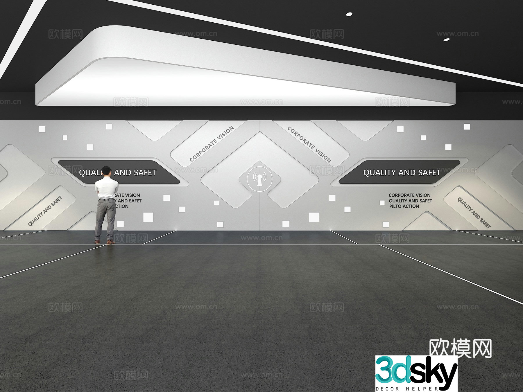 Cultural wall Corporate culture wall Display wall Theme wall Exhibition hall Campus culture Corridor 3D model