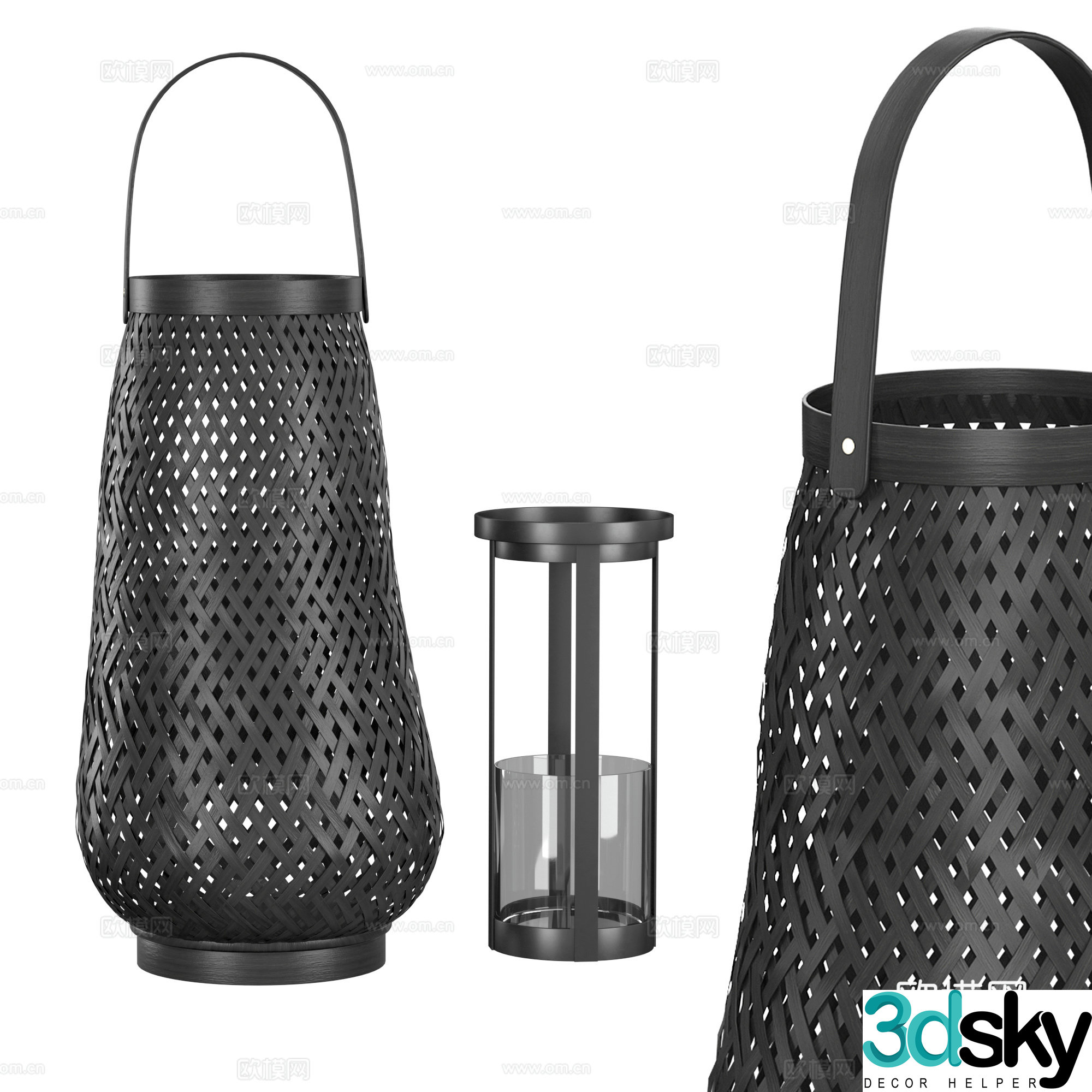 New Chinese KIRANA woven lantern 3D model